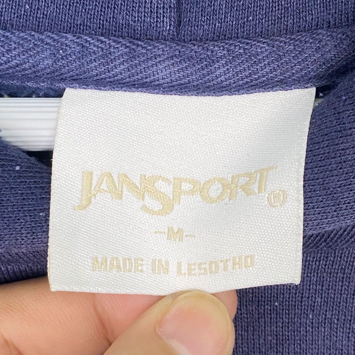 Vintage Vintage Jansport Hoodie Sweatshirt Big Logo Spellout Blue Size US M / EU 48-50 / 2 - 6 Thumbnail