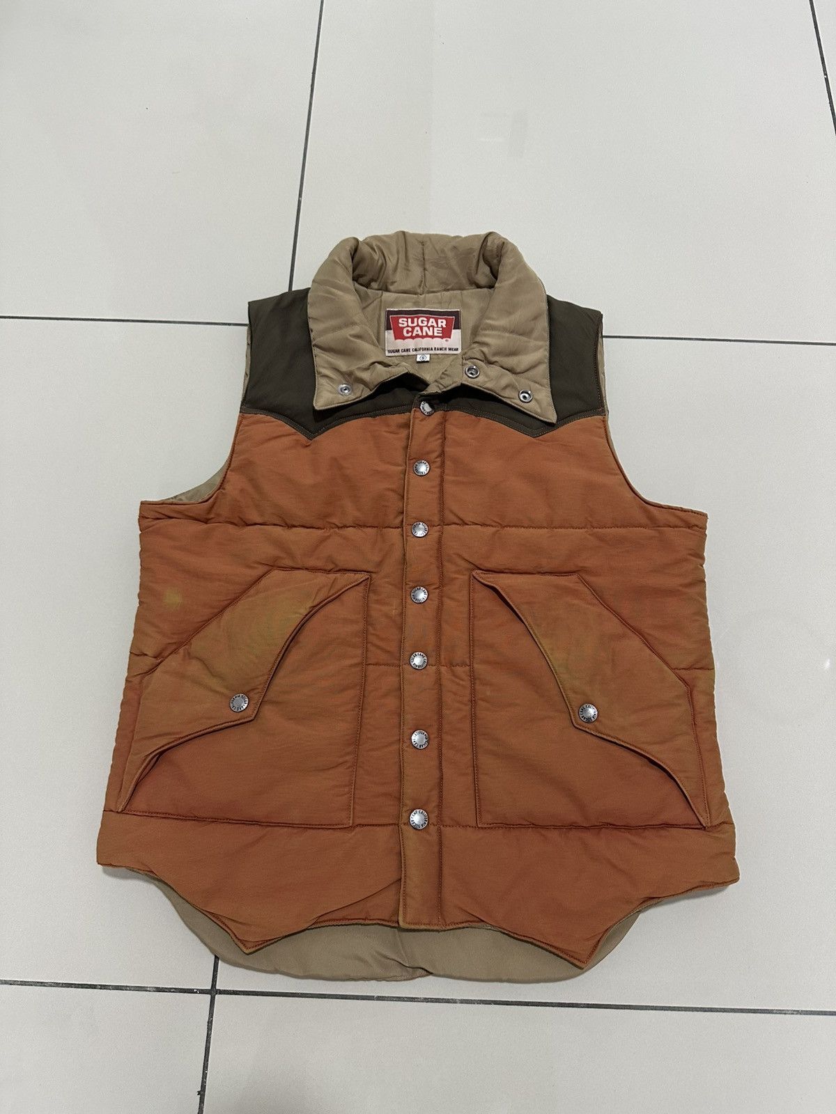 Sugar Cane Vintage Sugar Cane Padded Vest Double Colour Design Size US S / EU 44-46 / 1 - 4 Thumbnail