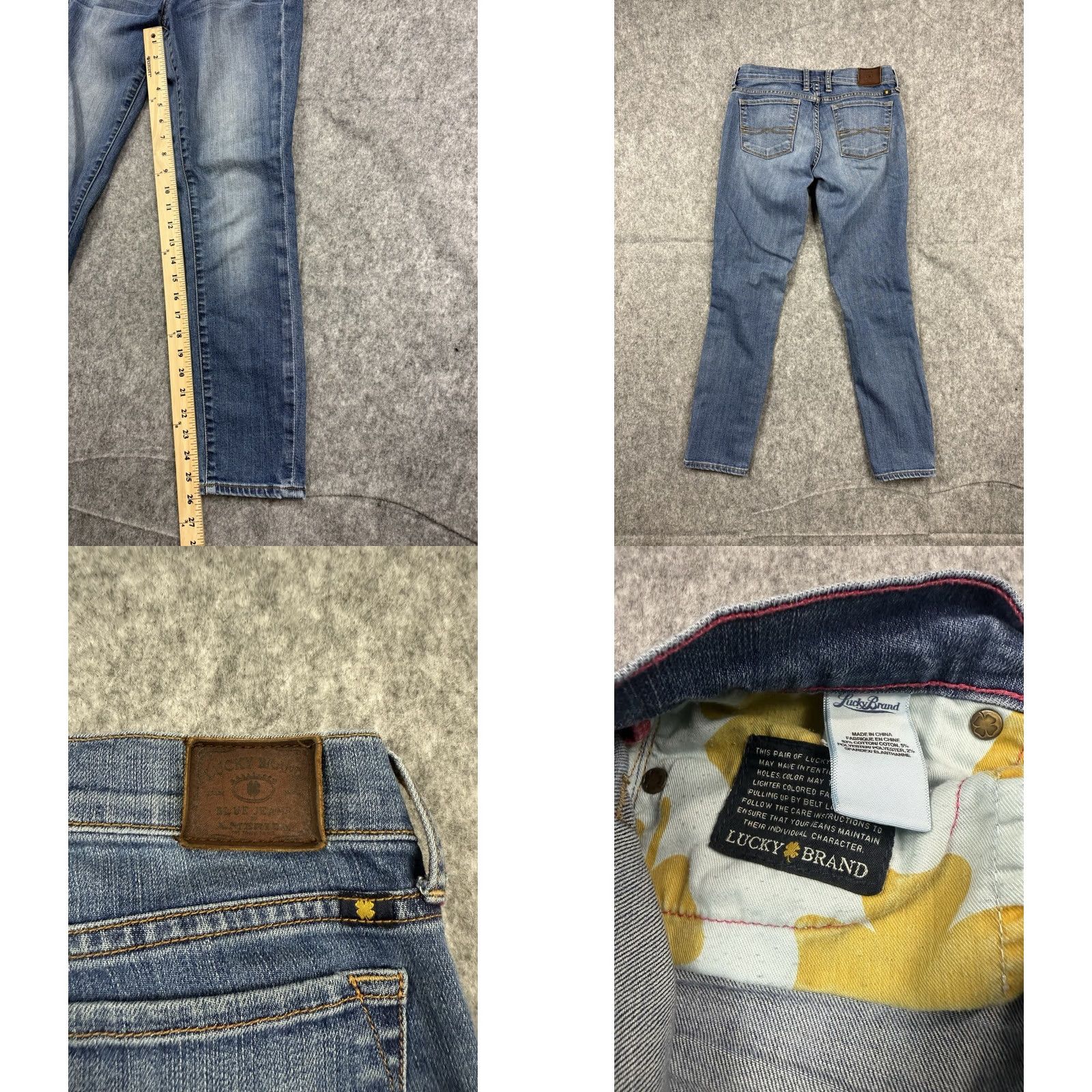 Lucky Brand Lucky Brand Jeans Women's 0/25 Blue Straight Leg Denim Charlie Capri Jeans Straight 5-Pocket Regular Rise Mid Dark Wash 25Inseam Womens Size 25" / US 0 / IT 36 - 8 Thumbnail