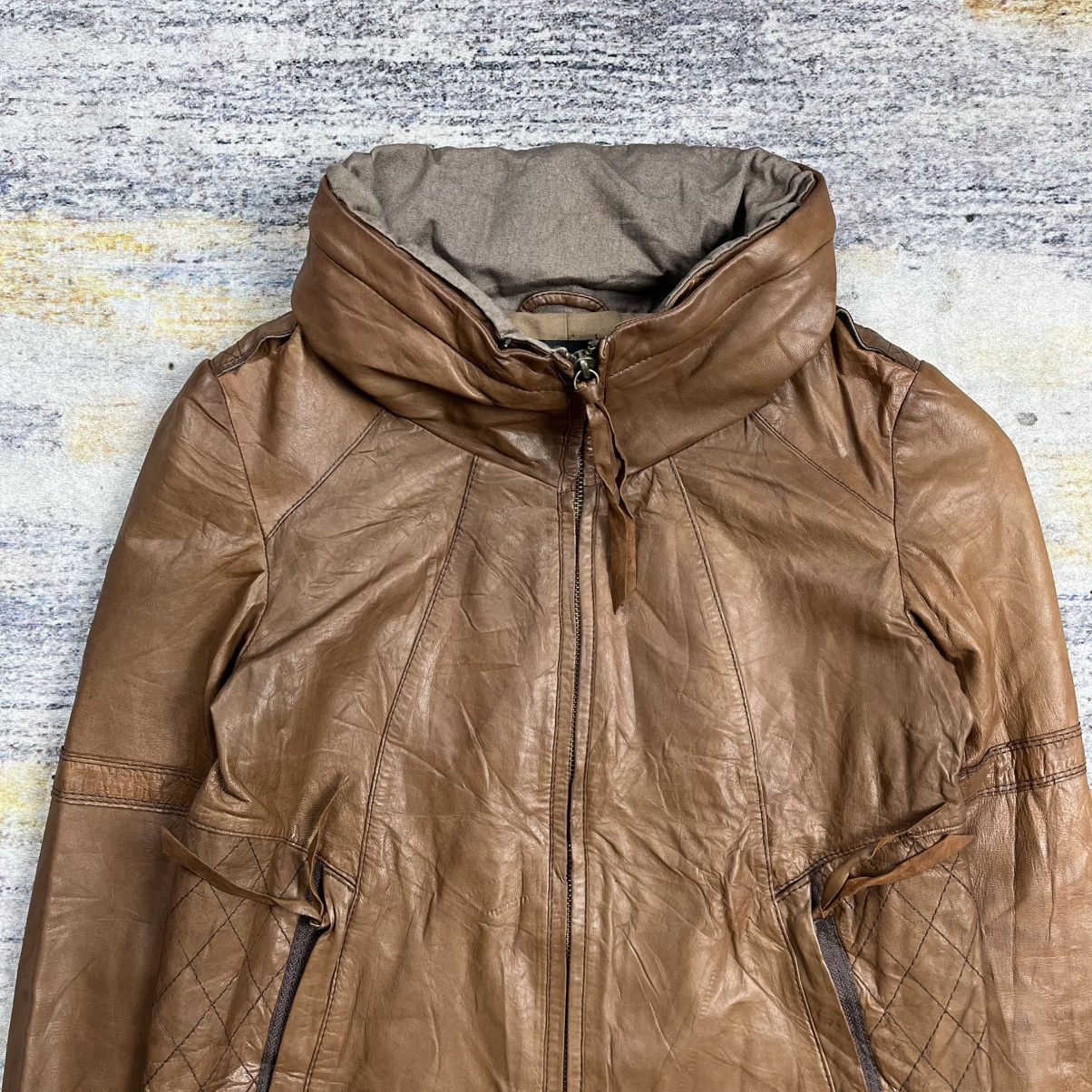 14th Addiction Qualite bono leather jacket thumb hole sleeve vkei style Size US XS / EU 42 / 0 - 4 Thumbnail