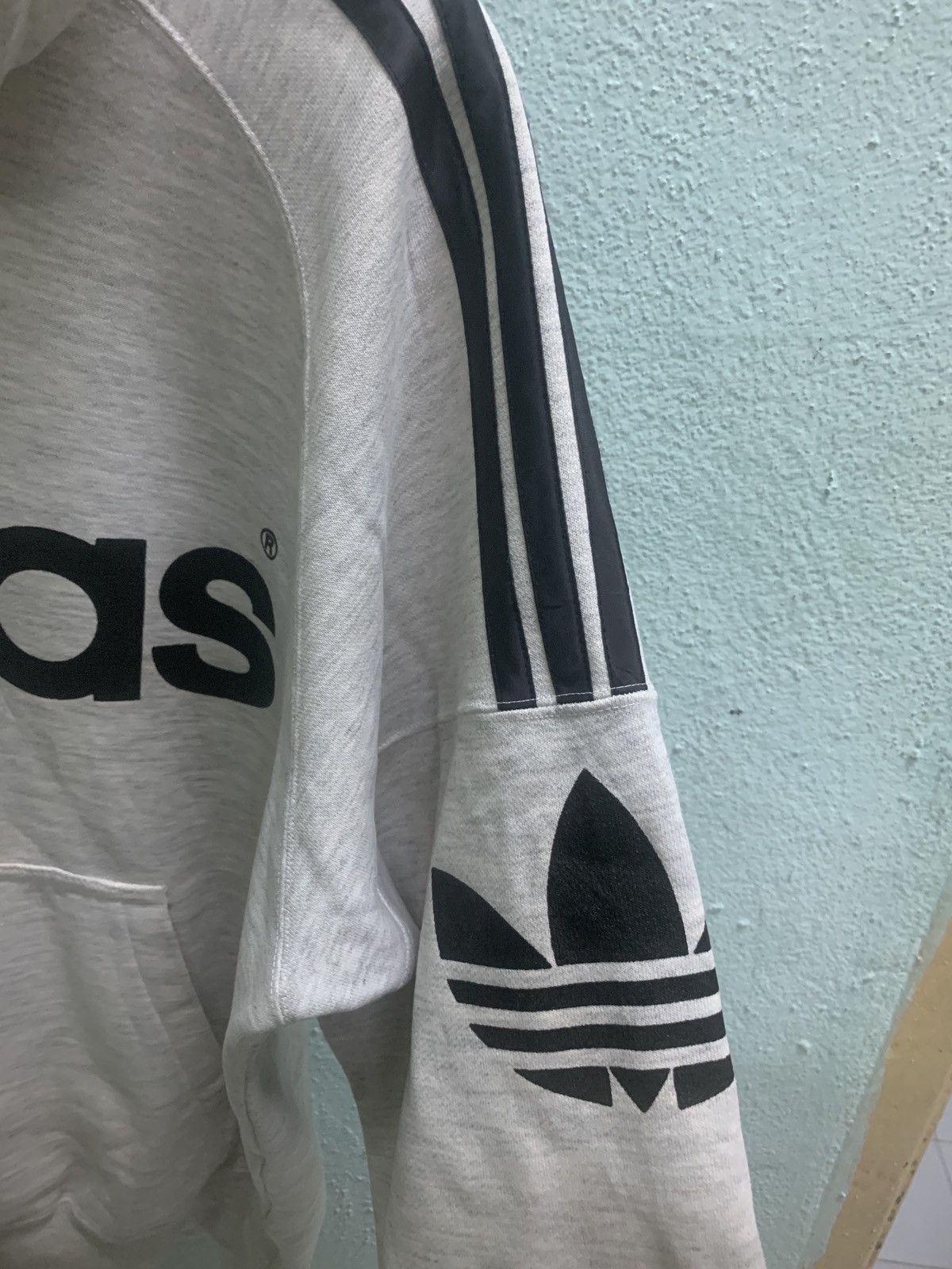 Adidas × Vintage Vintage Adidas Hoodie Sweatshirt big logo Size US XL / EU 56 / 4 - 8 Thumbnail