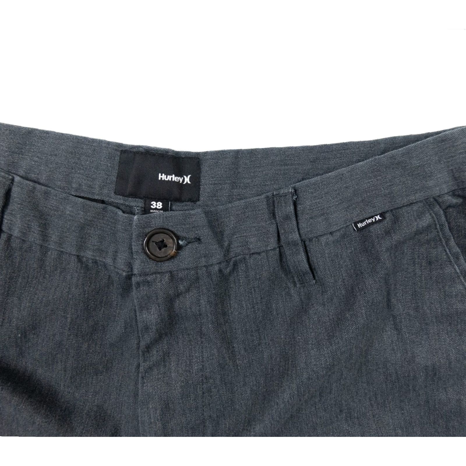 Hurley Hurley Mens 38 Gray Chino Shorts 9" Flat Front Surf Brand Casual Outdoors Size US 38 / EU 54 - 2 Thumbnail
