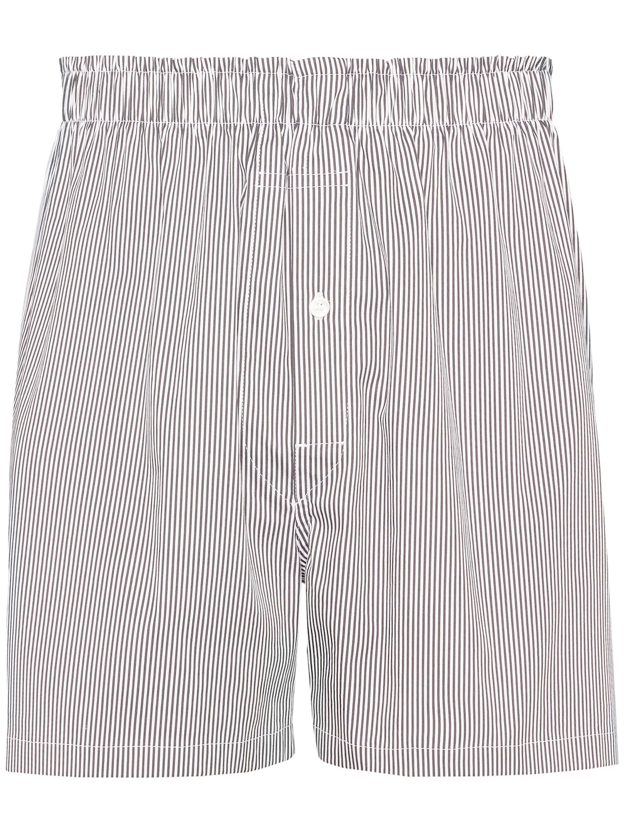 Maison Margiela oc11z0925 Stripe Print Elastic Waist Short in White/Black Size US 32 / EU 48 - 1 Thumbnail