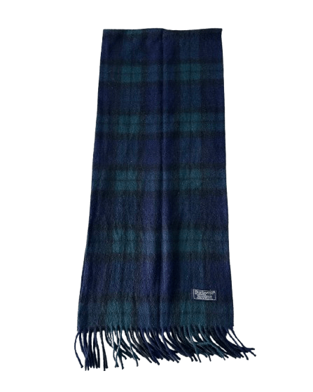 Burberry Burberry Check Scarf Blue/Green 100% Cashmere Unisex Scarf Size ONE SIZE - 4 Thumbnail