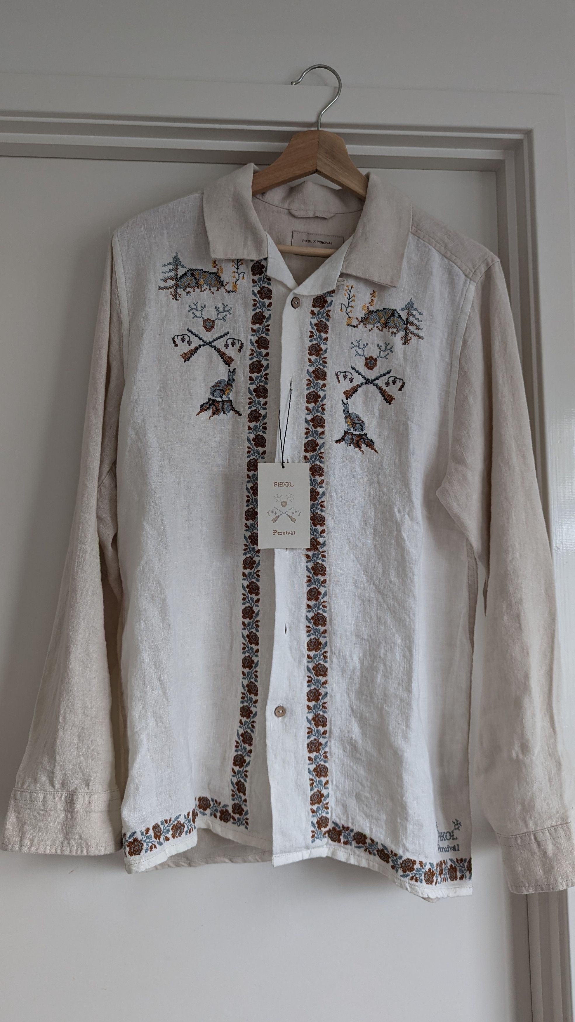 Percival Tapestry Embroidered Long Sleeve Shirt | Percival x Pikol Size US S / EU 44-46 / 1 - 1 Thumbnail