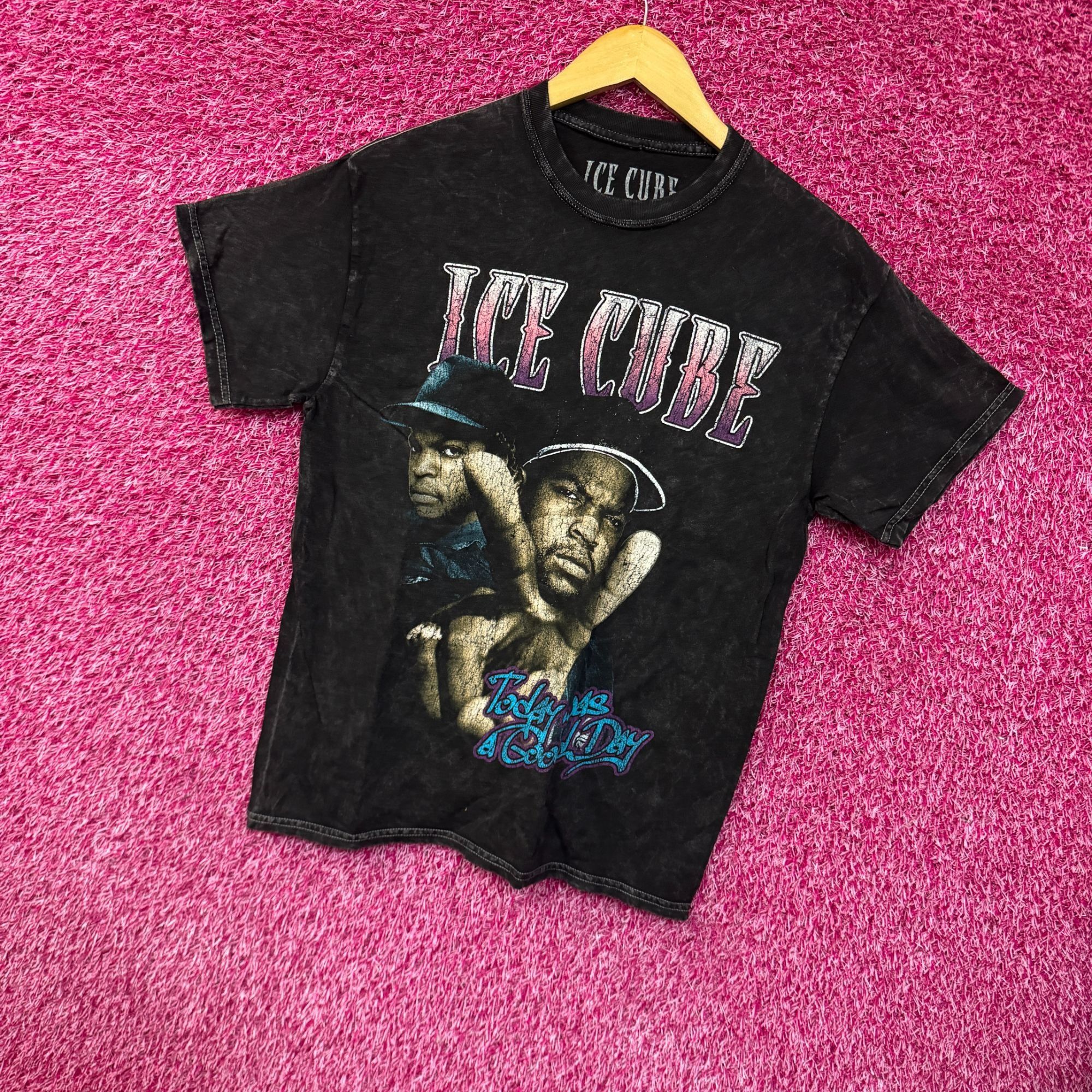 Rap Tees Ice Cube Today Was a Good Day West Coast Rap Acid Wash Tee M Size US M / EU 48-50 / 2 - 3 Thumbnail