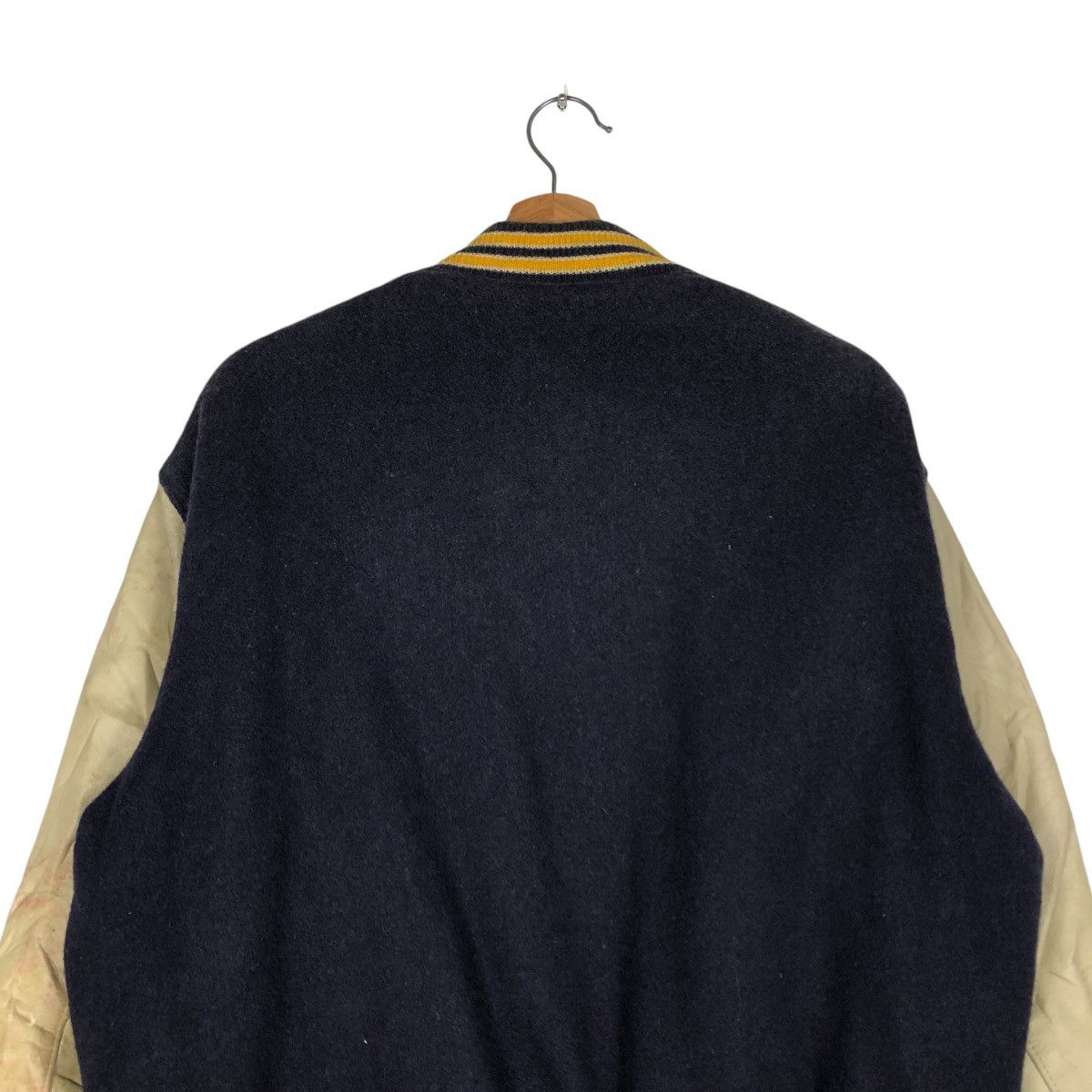 Golden Bear 🔥VINTAGE VARSITY LEATHER JACKET GOLDEN BEAR MADE IN USA Size US L / EU 52-54 / 3 - 11 Thumbnail