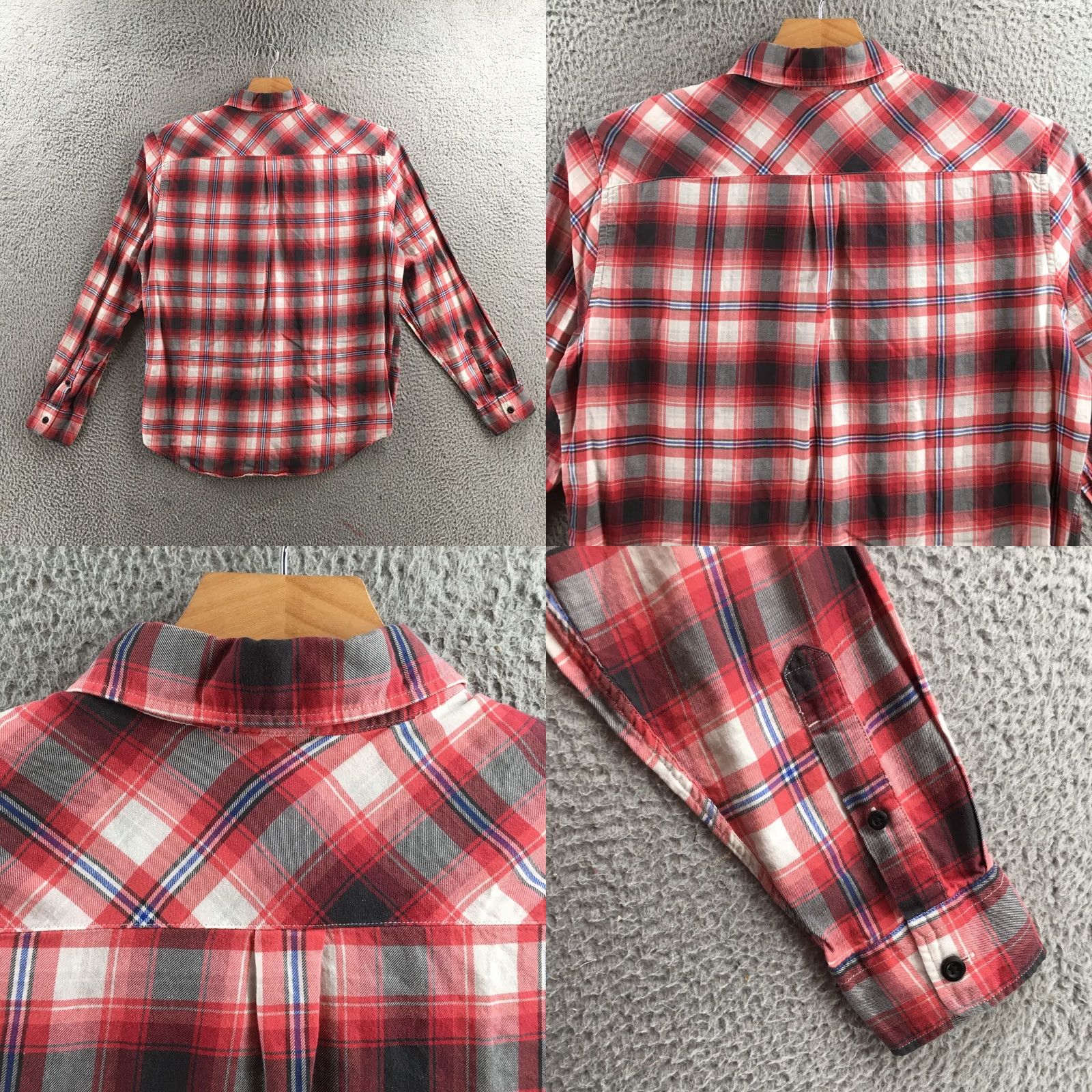 American Eagle Outfitters American Eagle Outfitters Shirt L Red Plaid Button Down Cotton Long Sleeve Mens Size US L / EU 52-54 / 3 - 8 Thumbnail