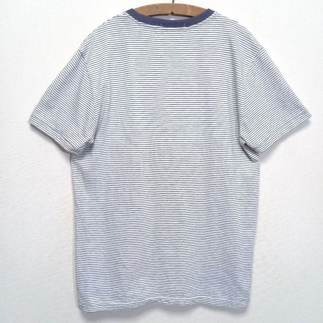 Ralph Lauren RRL Ralph Lauren T-Shirt Mens M Navy White Striped Cotton Anchor Marin Used Size US M / EU 48-50 / 2 - 6 Thumbnail