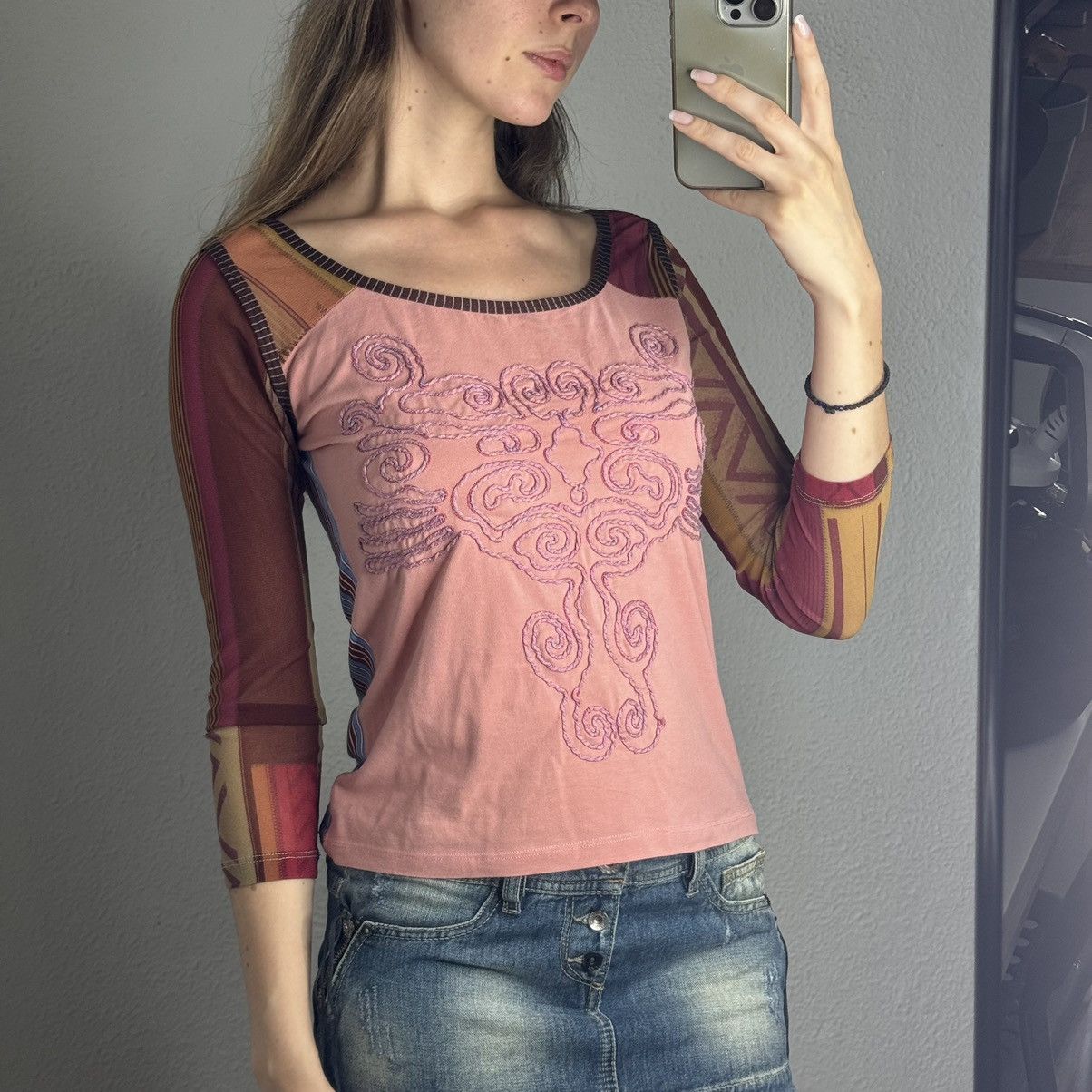 Japanese Brand SAVE THE QUEEN mesh top engraving like jean paul gailtier Size L / US 10 / IT 46 - 1 Thumbnail