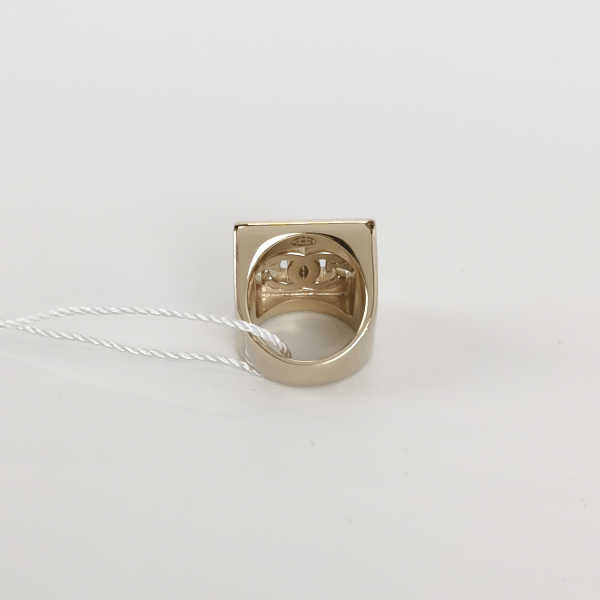 Chanel Chanel Crystal Double C Logo Ring Size 13 -z2505 Size ONE SIZE - 3 Thumbnail