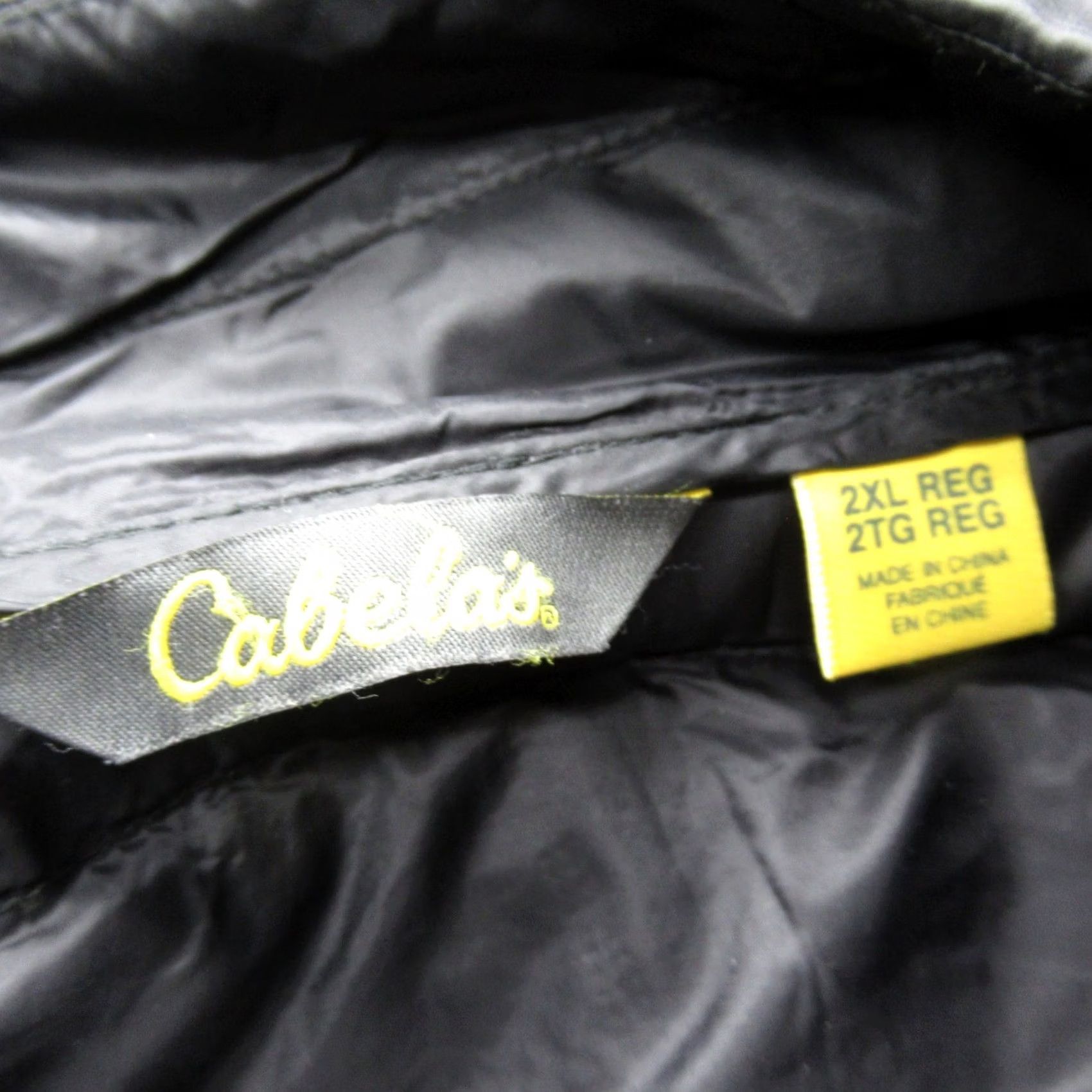 Vintage Cabelas Down Jacket Mens 2XL Black Lightweight Packable Full Zip Quilted Puffer Size US XXL / EU 58 / 5 - 4 Thumbnail