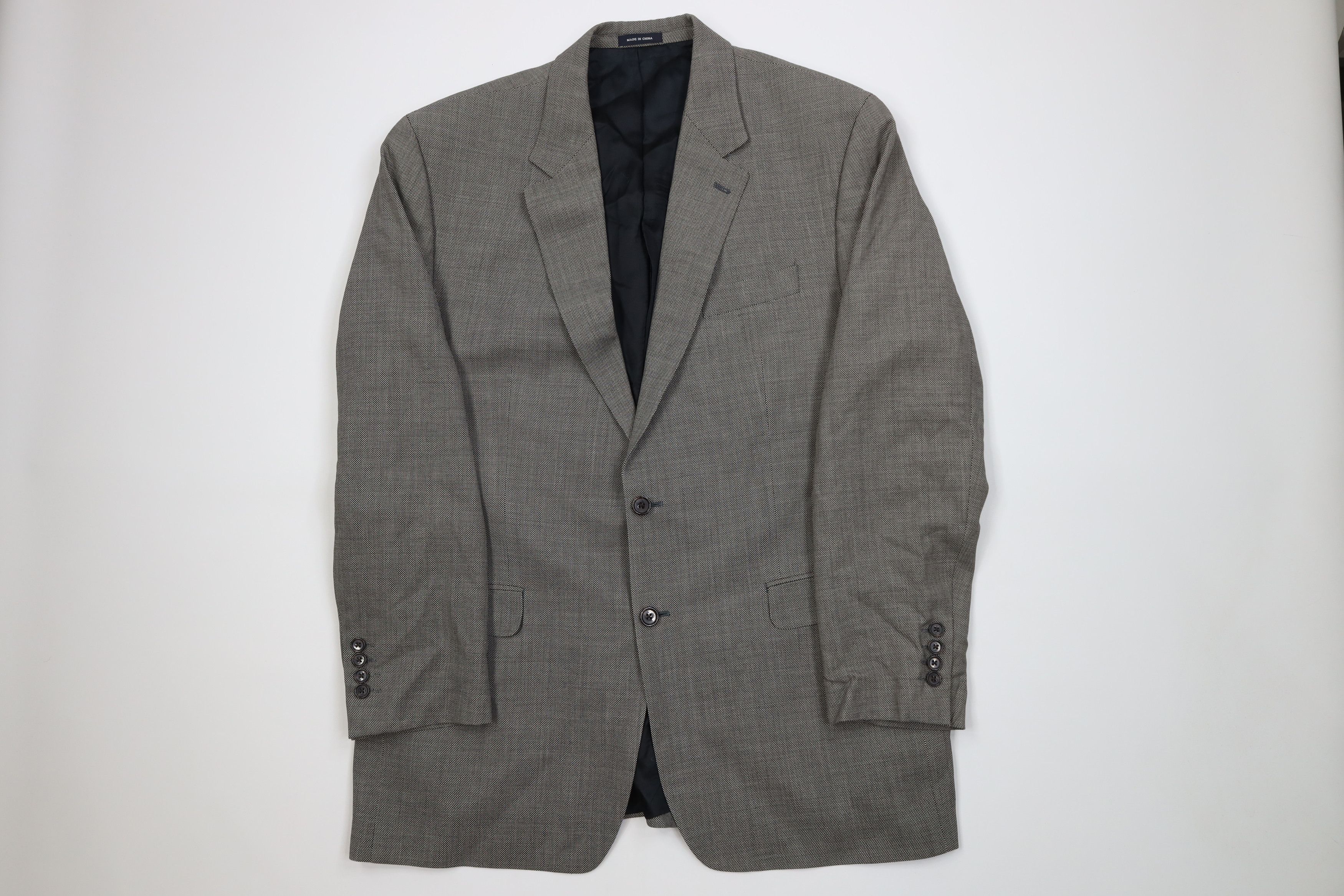 Vintage Ralph Lauren 3 Piece Wool Knit Suit Wedding Polka Dot Size 46L - 2 Thumbnail