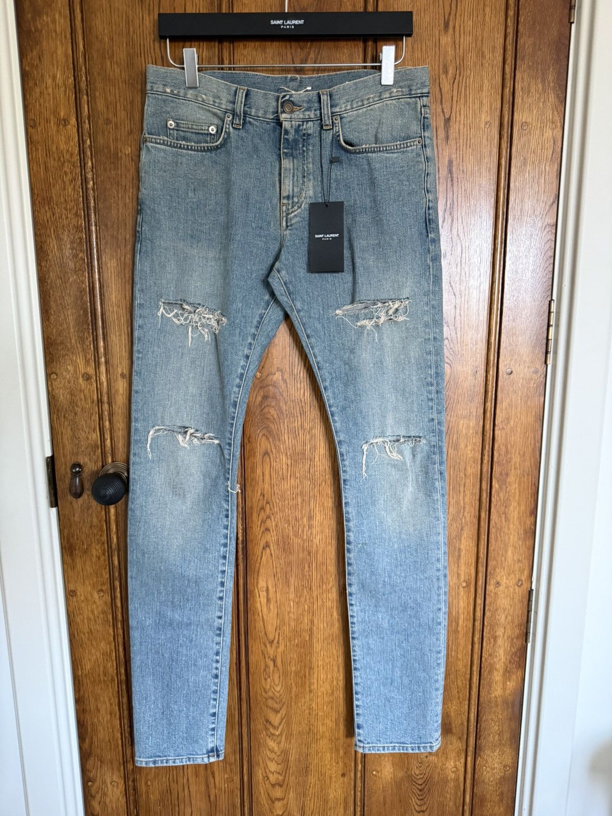 Saint Laurent Paris Holy Grail SS15 Saint Laurent Lenny Kravitz crash rip jeans Size US 31 - 1 Thumbnail