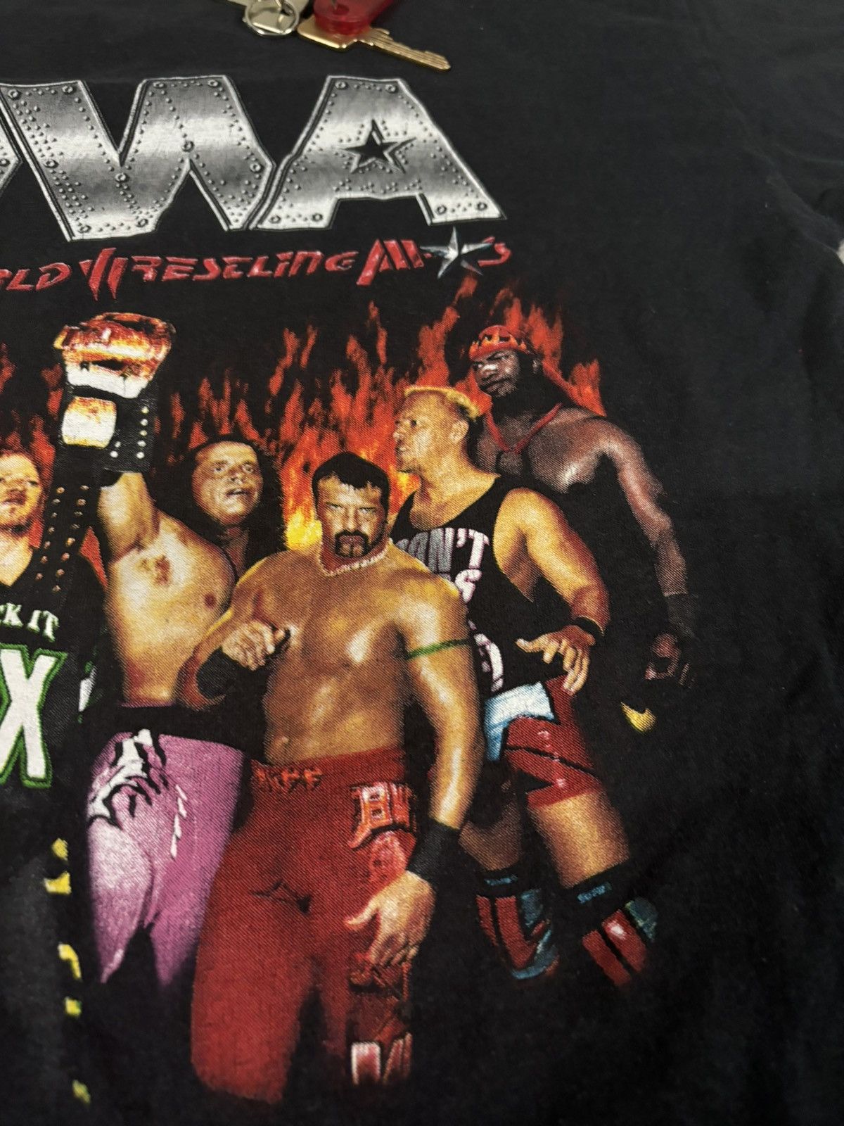 Vintage × WWE Vintage Word Wrestling All Stars Y2K WWE Tee Size US S / EU 44-46 / 1 - 6 Thumbnail