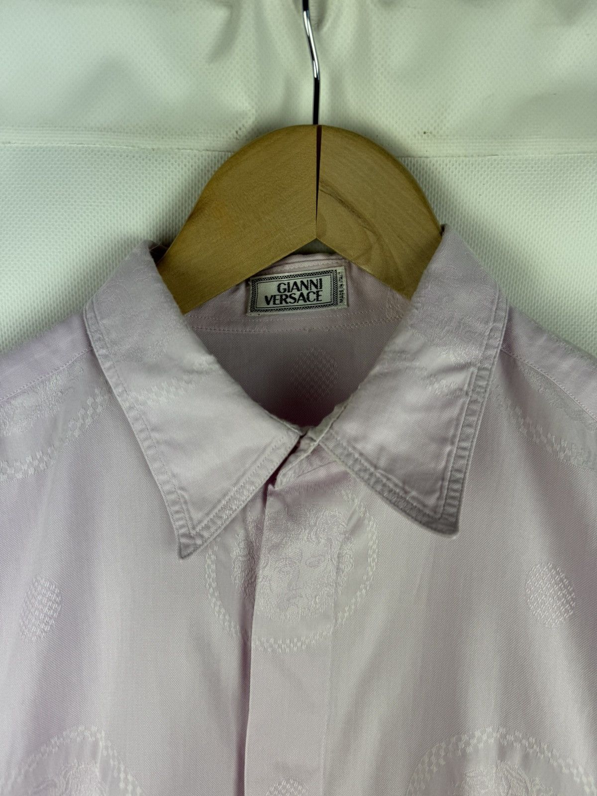 Versace Gianni Versace Vintage Multilogo Long Sleeve Button Up Shirt Size US S / EU 44-46 / 1 - 8 Thumbnail