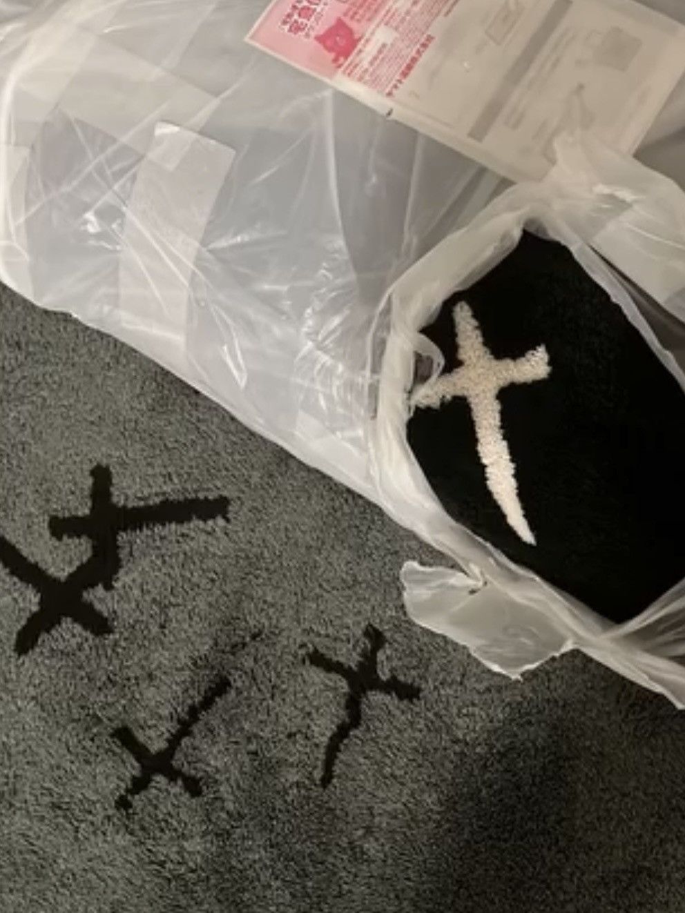 Undercover AW02 Witches Cell Division Black Crosses Rug Size ONE SIZE - 3 Thumbnail