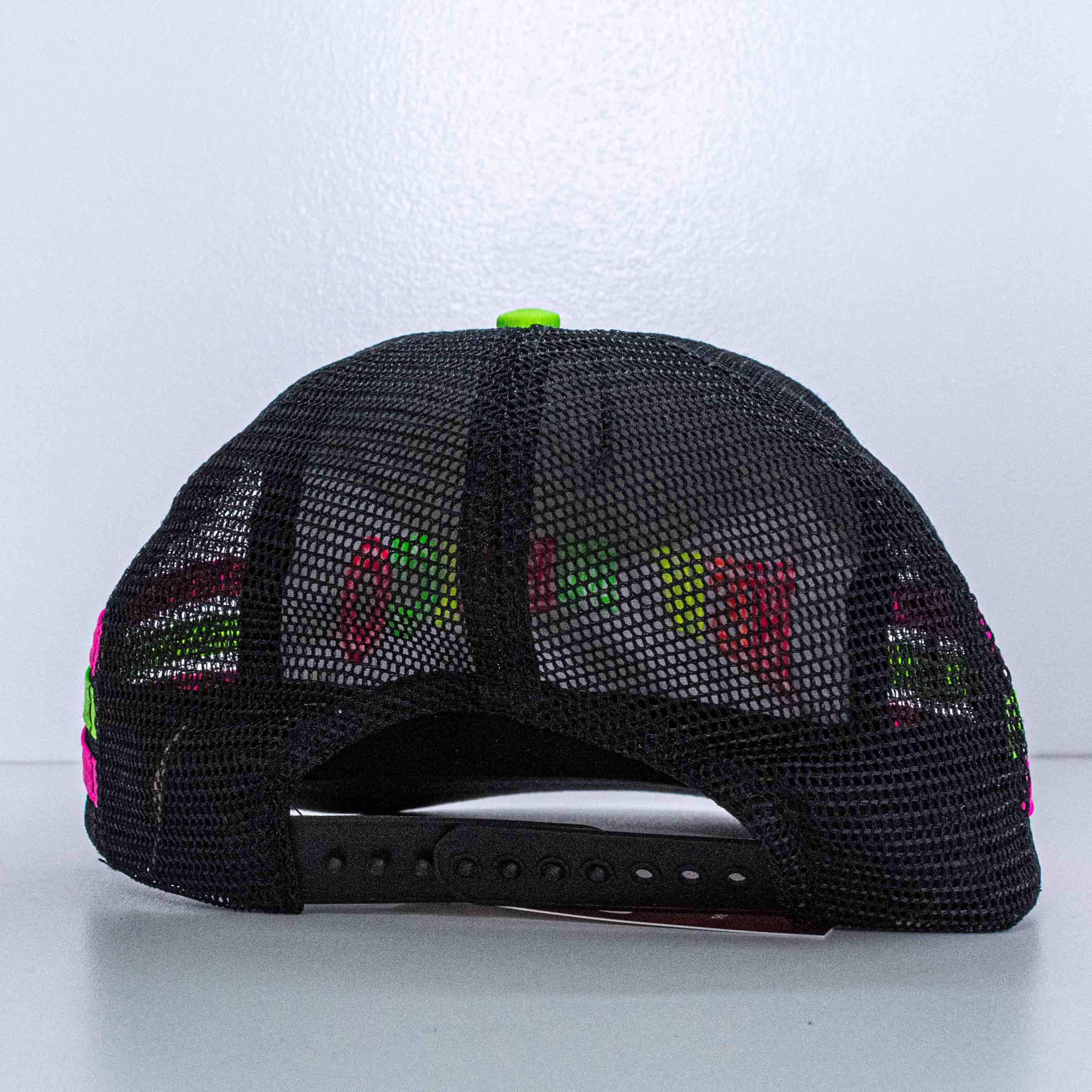 Vintage Three Stripe Mesh Trucker Hat Snapback New Mexico VTG Size ONE SIZE - 4 Thumbnail