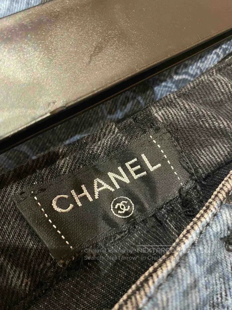 Chanel Chanel 21s blue and black printed jeans Size 26" / US 2 / IT 38 - 4 Thumbnail