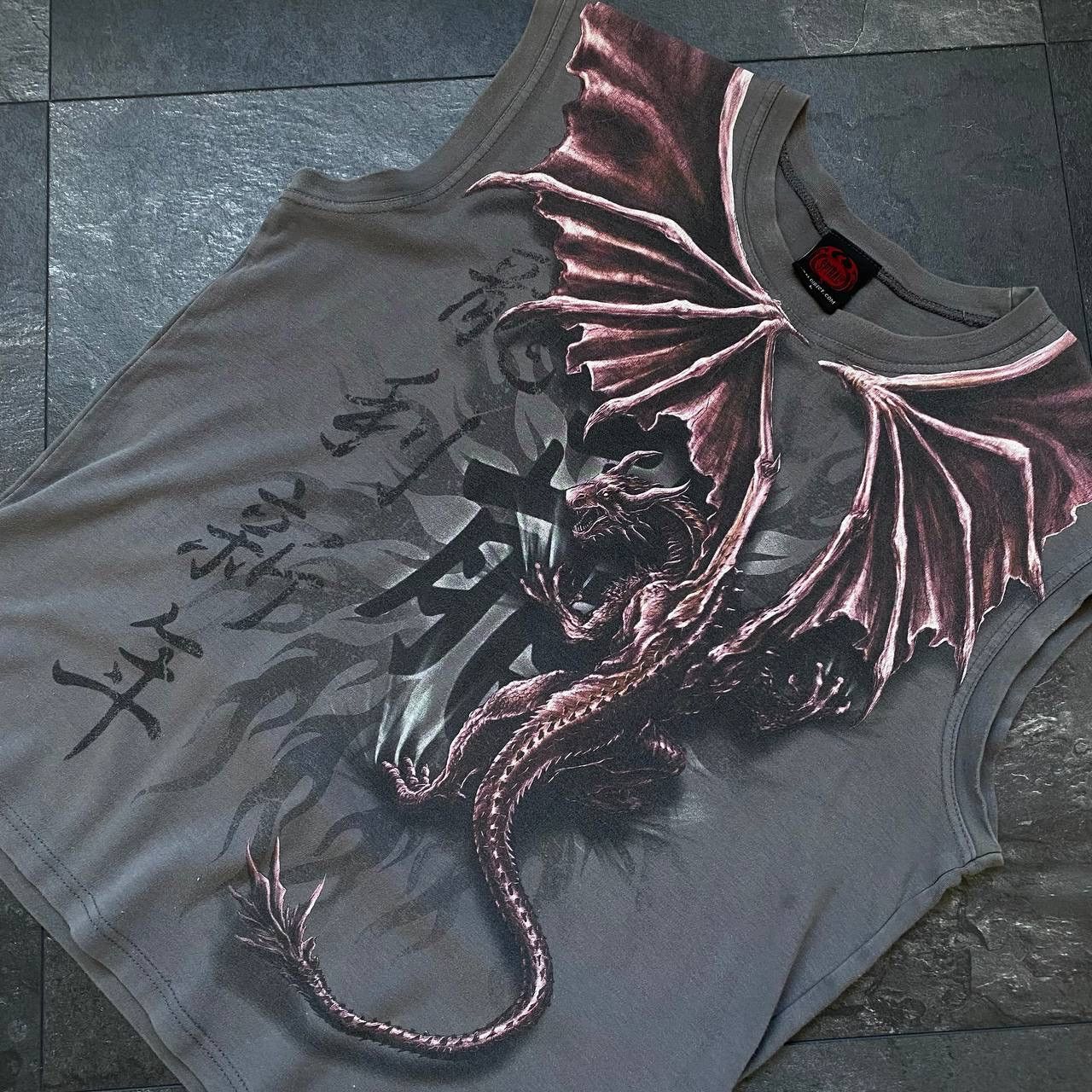 Japanese Brand × Vintage Vintage Dragon Overprinted Japanese style spiral y2k sleevel Size US L / EU 52-54 / 3 - 3 Thumbnail