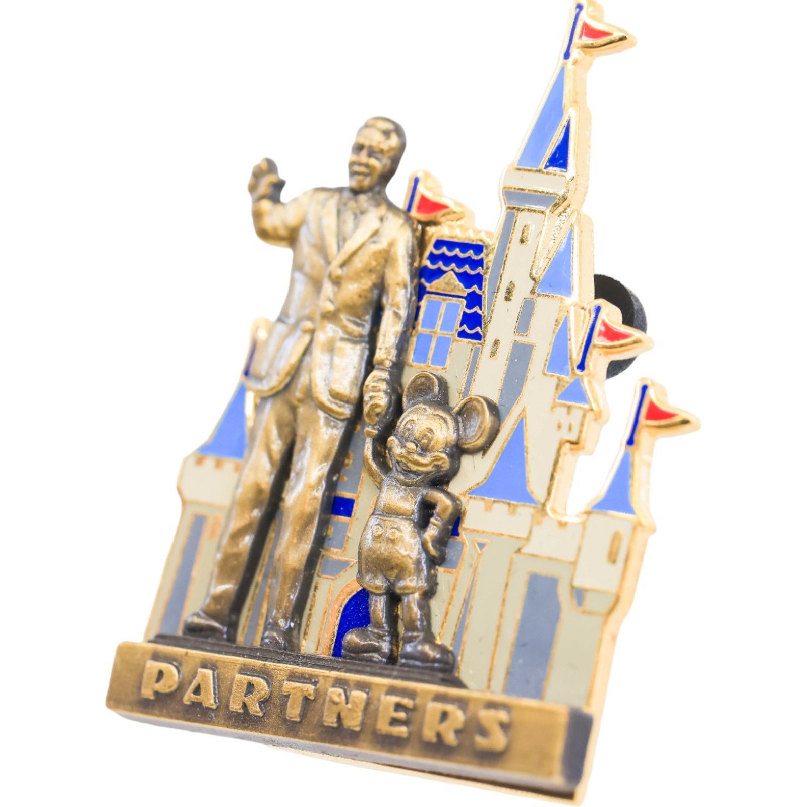 Disney Disney Mickey & Walt Disney Partners Statue Castle 2002 Pin Size ONE SIZE - 4 Thumbnail