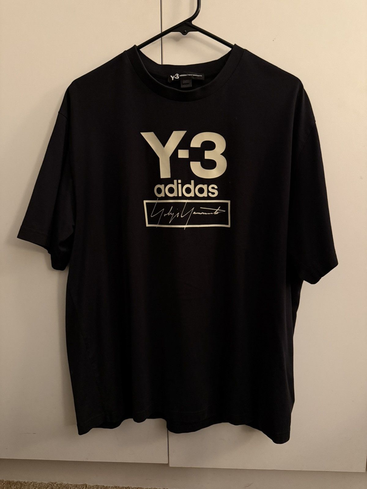Yohji Yamamoto Y-3 Adidas Yohji Yamamoto Black T-Shirt Size US L / EU 52-54 / 3 - 1 Thumbnail