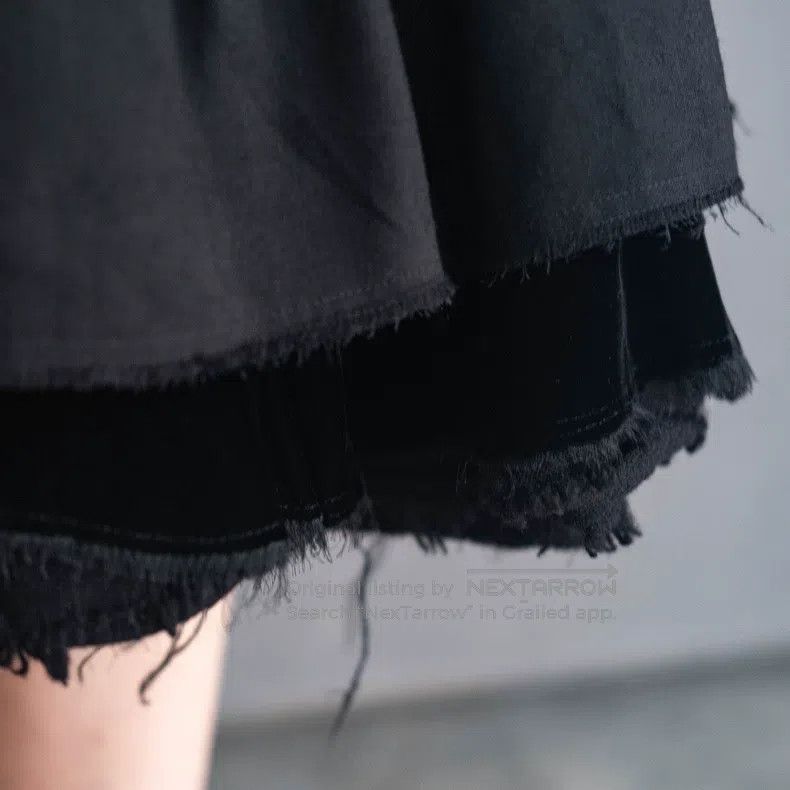 Comme des Garcons Comme Des Garcons Wool velvet lace half skirt Size 23" - 7 Thumbnail