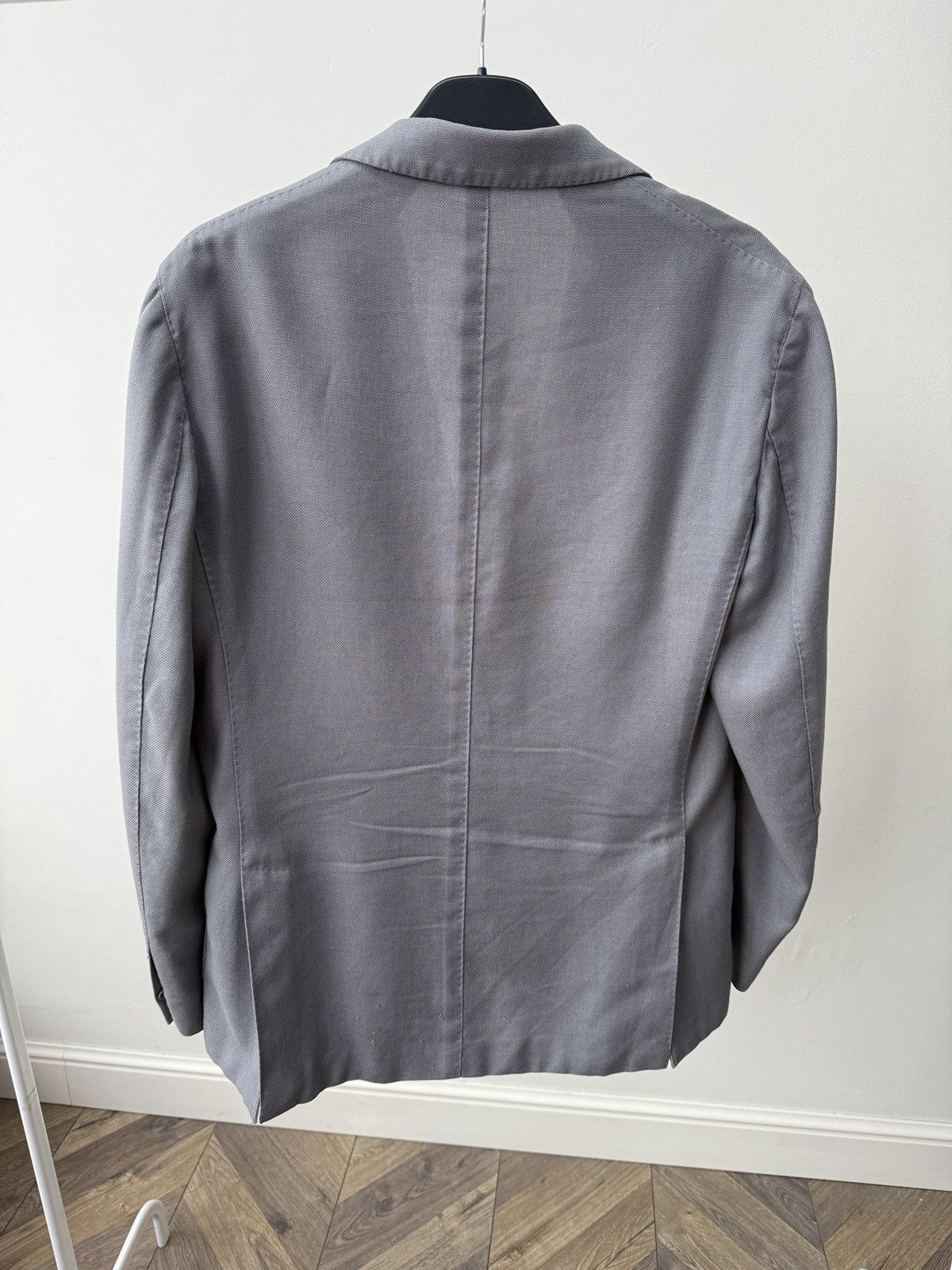 Lardini Vintage Lardini Men’s Grey Textured Blazer Jacket Size 50R - 8 Thumbnail