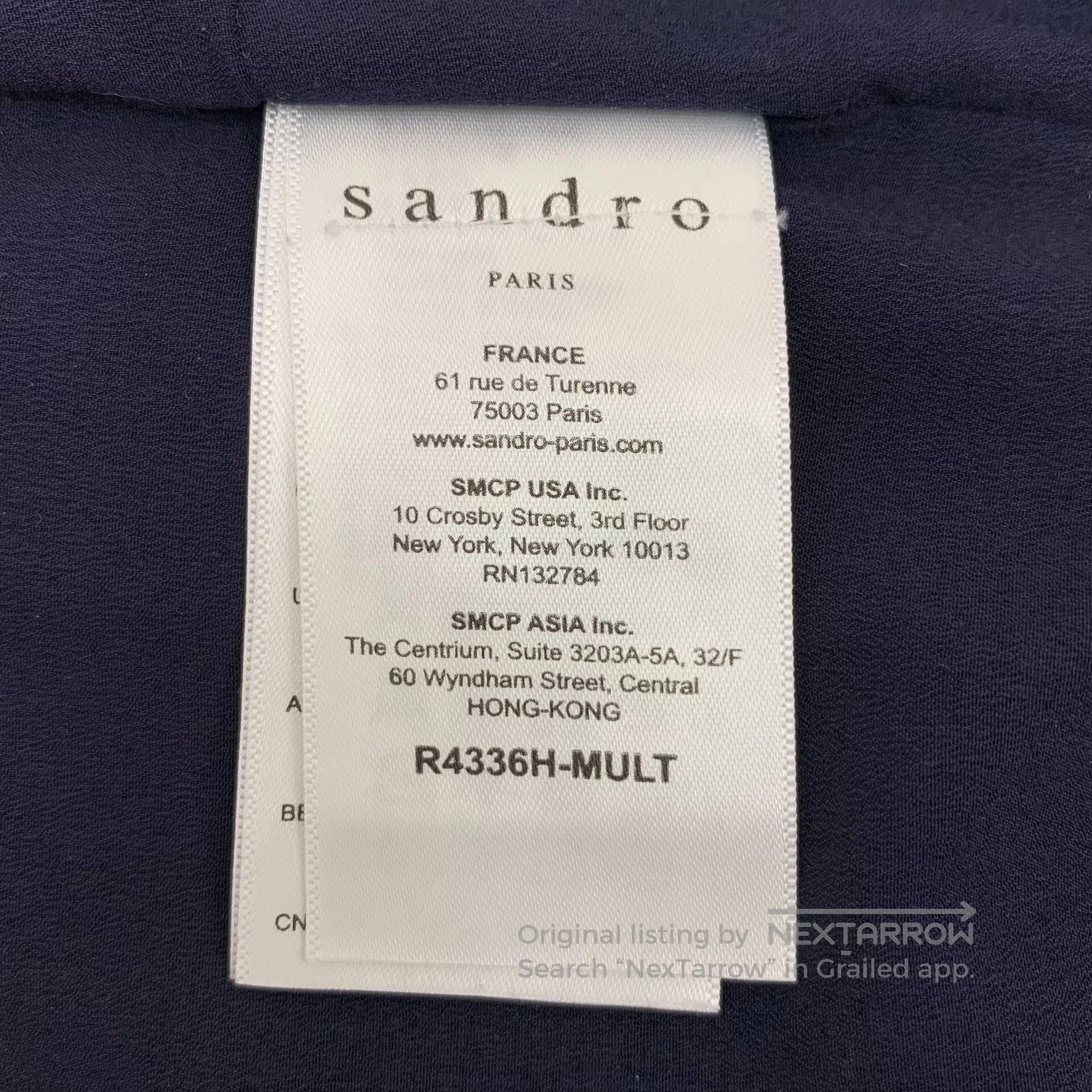 Sandro SANDRO Burgundy floral openwork embroidery round neck shor Size S / US 4 / IT 40 - 7 Thumbnail