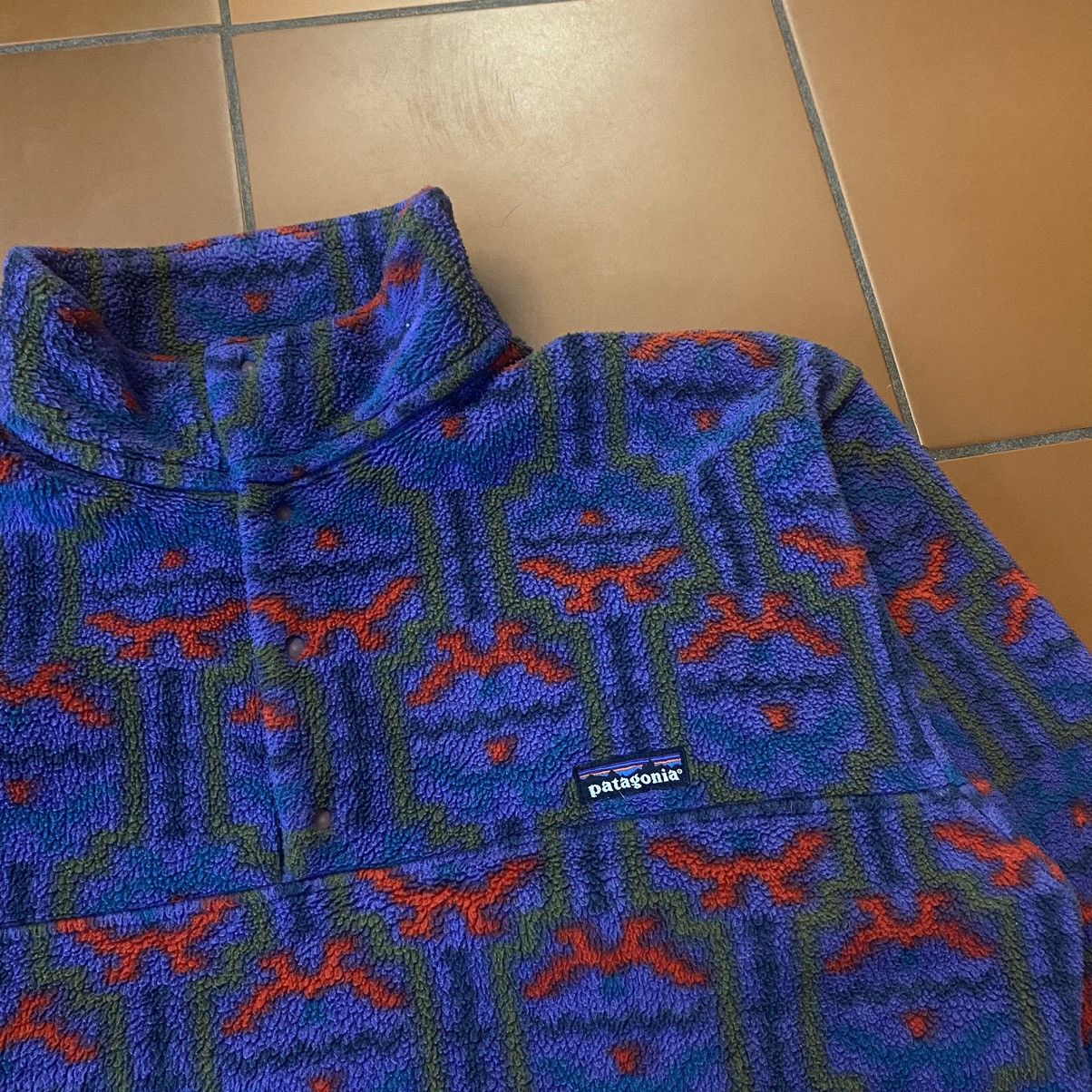 Patagonia × Vintage Vintage Patagonia 1994 Tehuelche Blueberry Synchilla USA Size US M / EU 48-50 / 2 - 2 Thumbnail