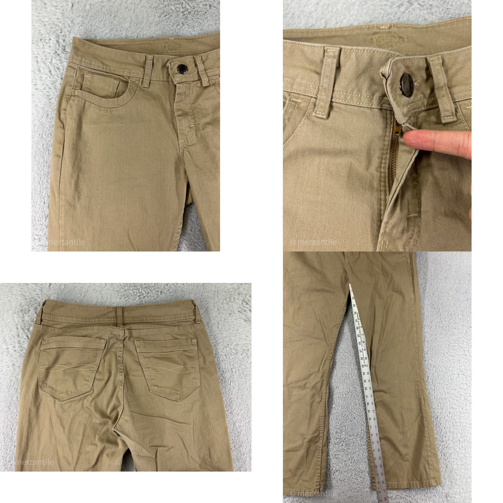 Lee Lee Jeans Womens 10P Beige Denim Bootcut Riders Cotton Blend Stretch Pants Size 32" / US 10 / IT 46 - 8 Thumbnail