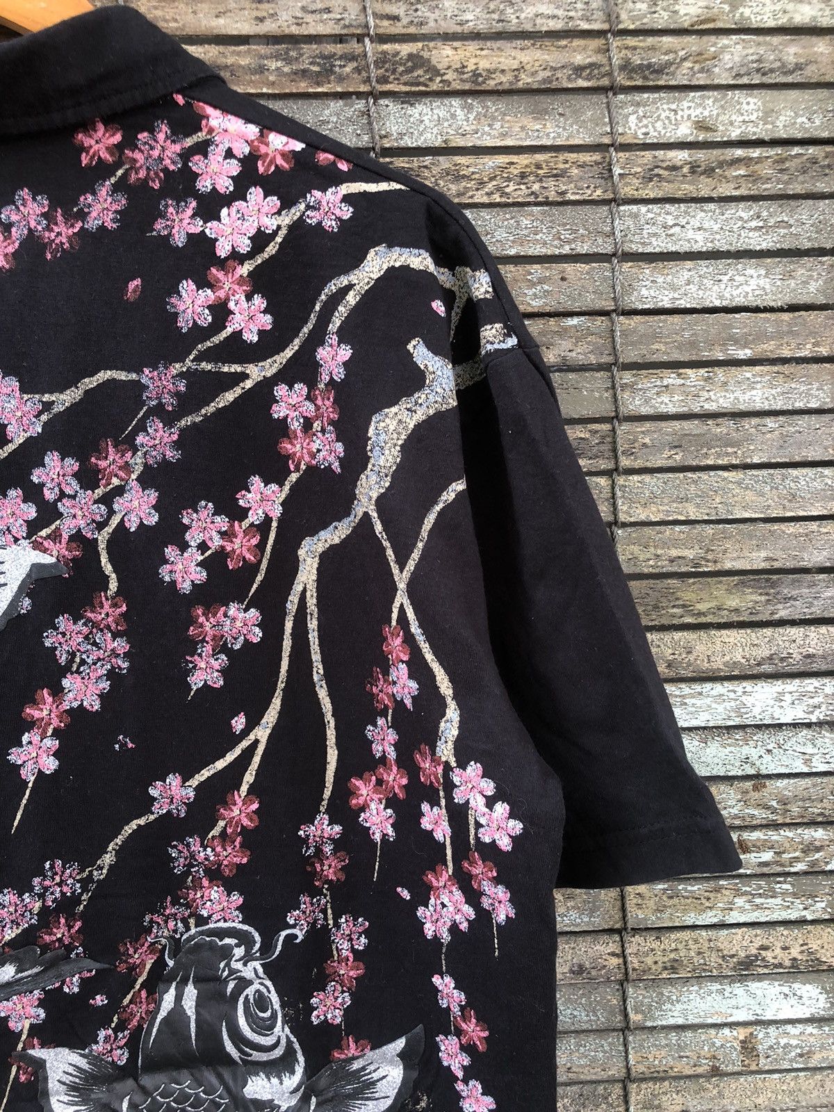 Japanese Brand × Vintage Rare Vintage OVP Japanese Sukajan Koi Fish Polo Tee Size US XL / EU 56 / 4 - 6 Thumbnail