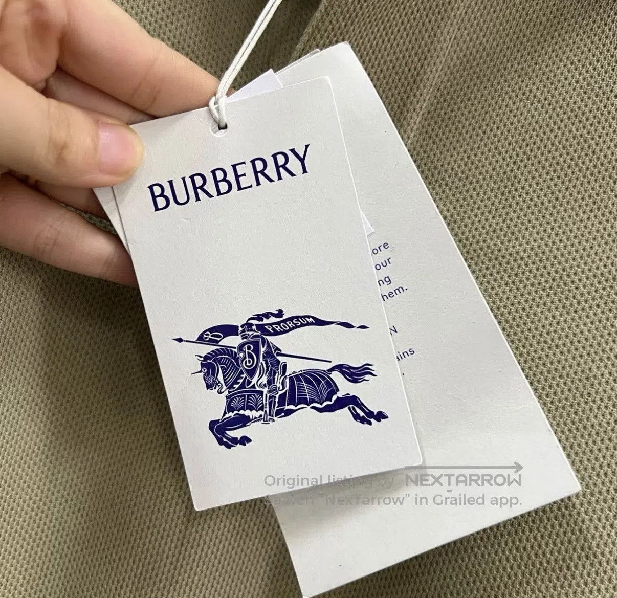 Burberry Beige Short Sleeve Polo Shirt - XL. Size US XL / EU 56 / 4 - 4 Thumbnail