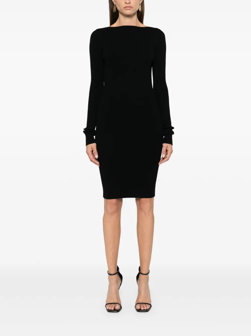 Rick Owens o1y0126 Wool Sweater in Black Size M / US 6-8 / IT 42-44 - 2 Thumbnail