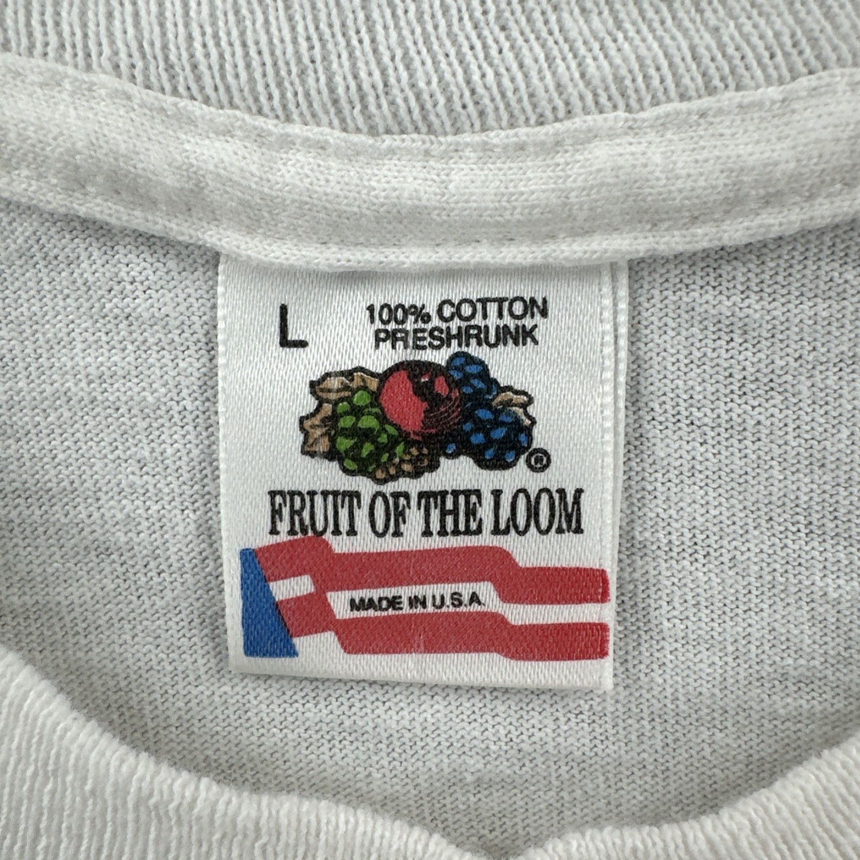 Fruit Of The Loom VINTAGE Fruit Of The Loom Mens L White Single Stitch Shirt 90s Humor USA Size US L / EU 52-54 / 3 - 5 Thumbnail