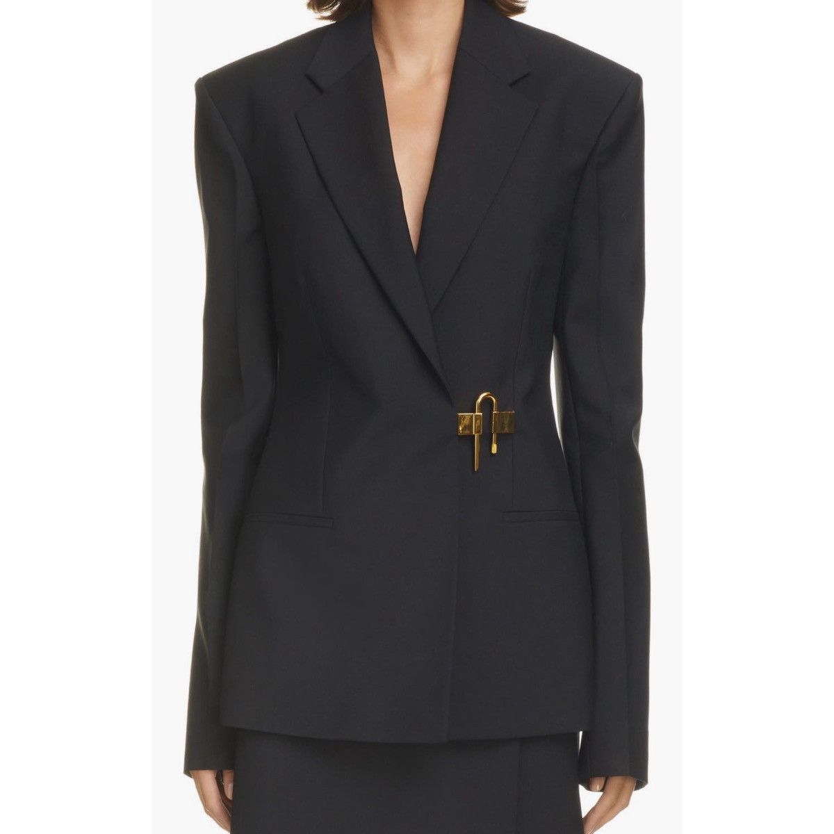 Givenchy Givenchy Cutout U-Lock Wool Blazer Size M / US 6-8 / IT 42-44 - 1 Thumbnail