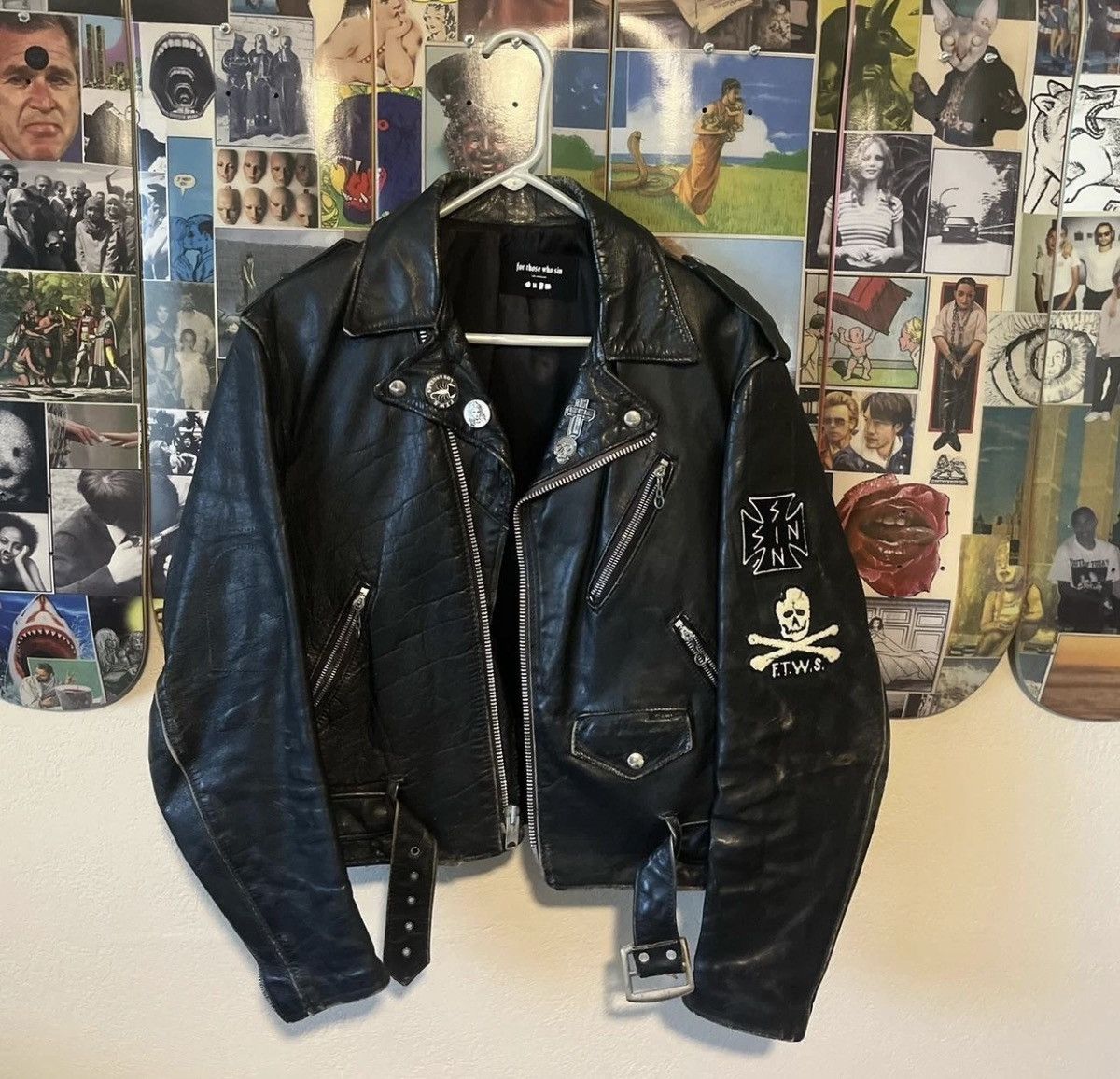 For Those Who Sin Vintage Schott Perfecto x For Those Who Sin Patches Jacket Size US M / EU 48-50 / 2 - 1 Thumbnail