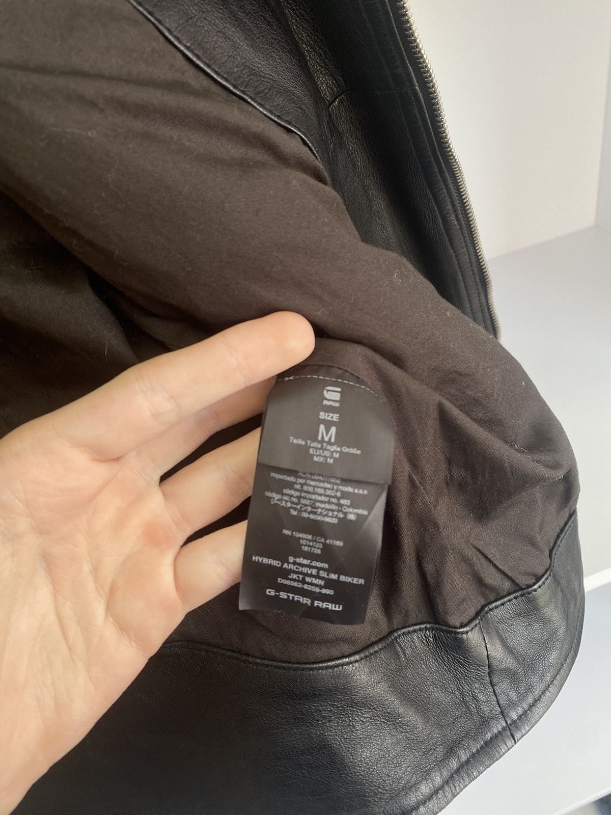 G-Star × Vintage Vintage G Star Raw Leather Hybrid Slim Biker wmns jacket Size M / US 6-8 / IT 42-44 - 8 Thumbnail