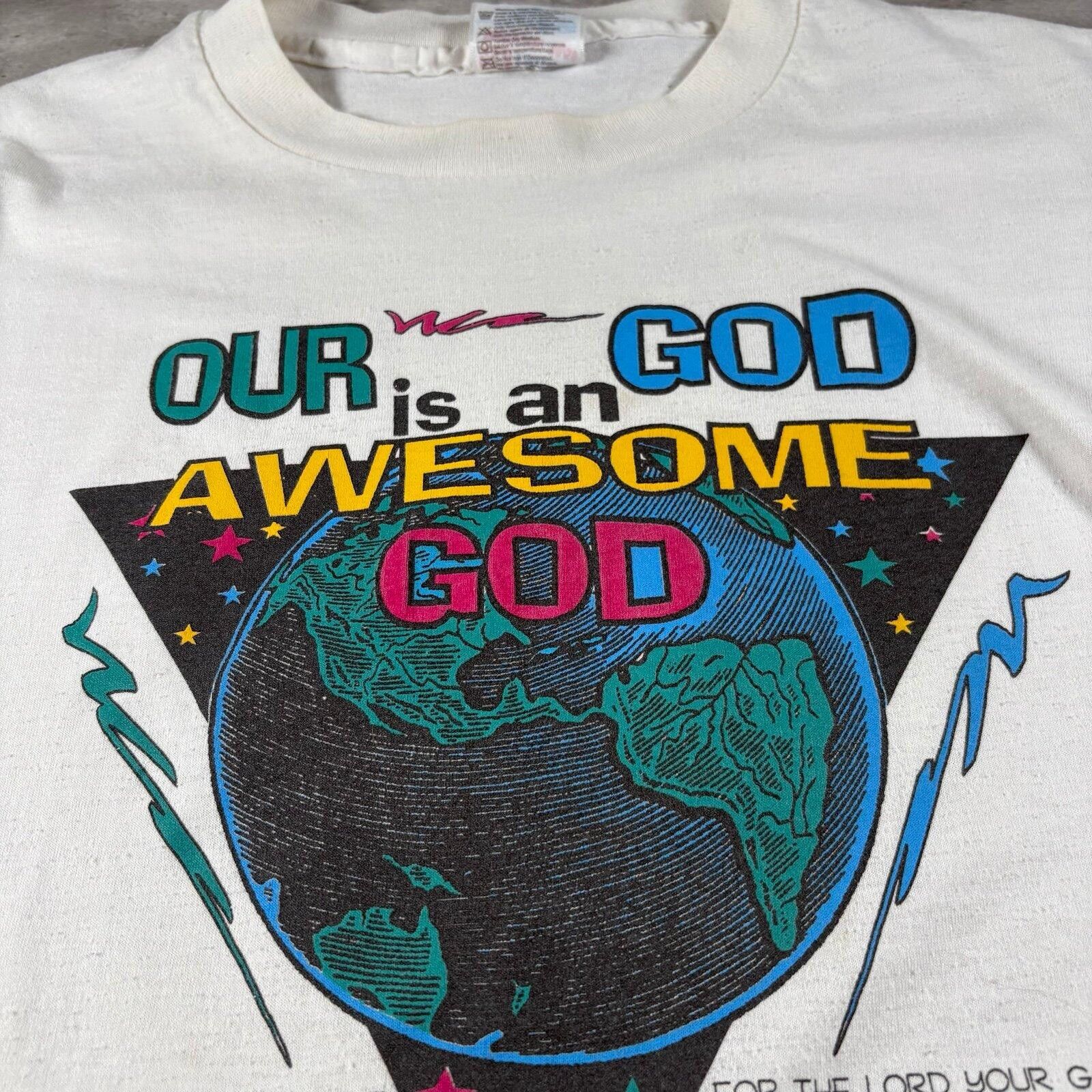 Hanes Vintage 90s “Our God is a awesome God” tee Size US XL / EU 56 / 4 - 2 Thumbnail