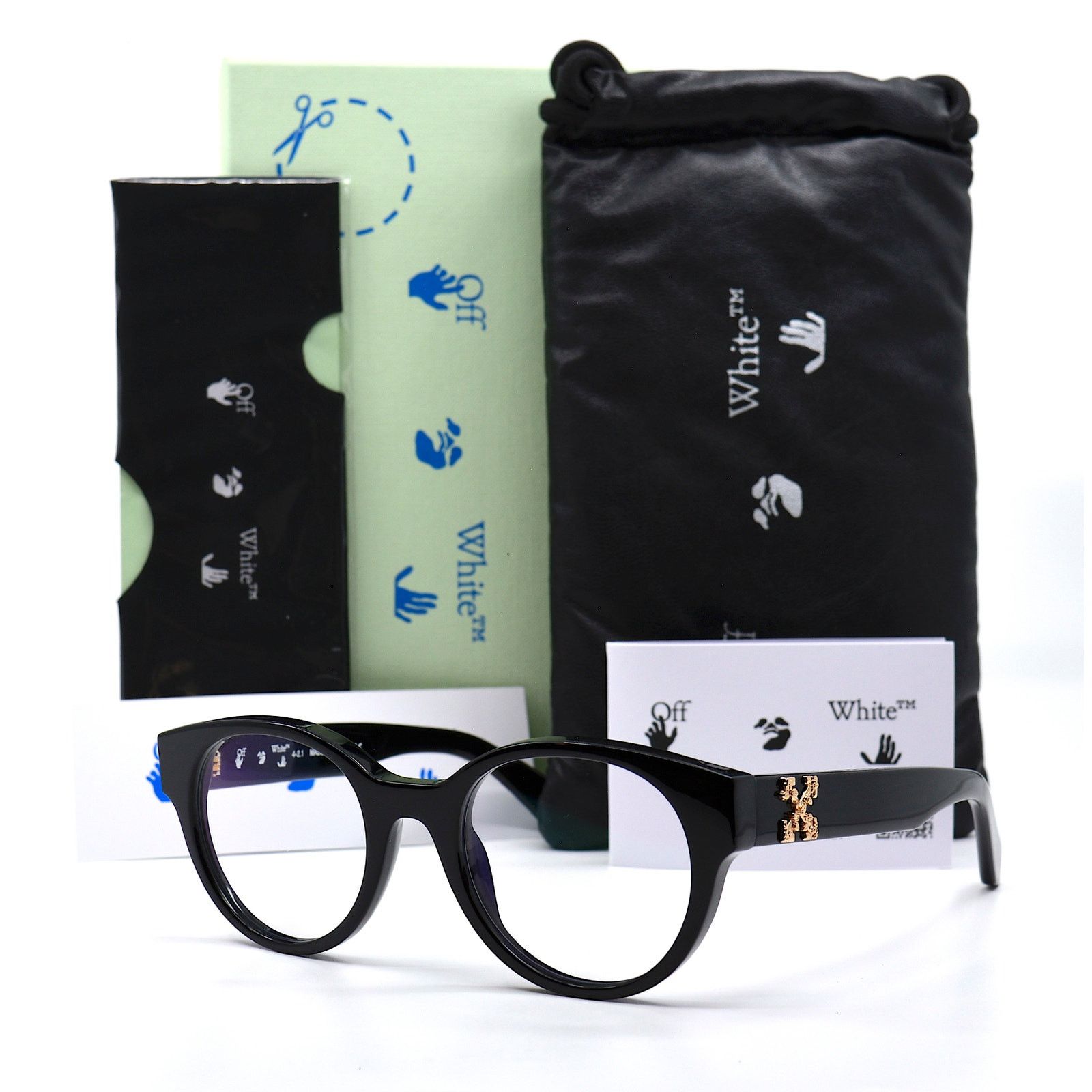 Off-White NEW! OFF-WHITE STYLE-2 OERJ002 BLACK EYEGLASSES FRAME Size ONE SIZE - 4 Thumbnail