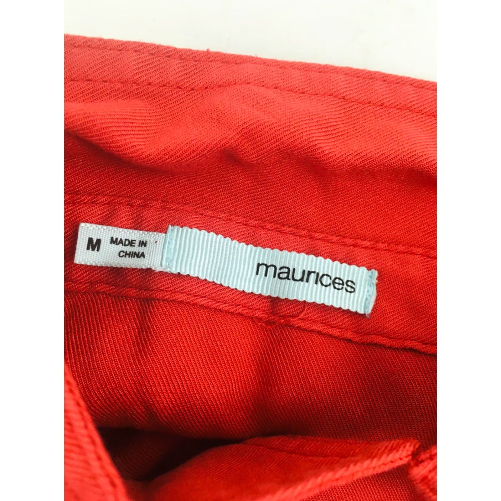 Vintage Maurices Shirt Dress M Red Casual Button Up Sleeveless Collared Back Keyhole Back Womens Size 32" / US 10 / IT 46 - 5 Thumbnail