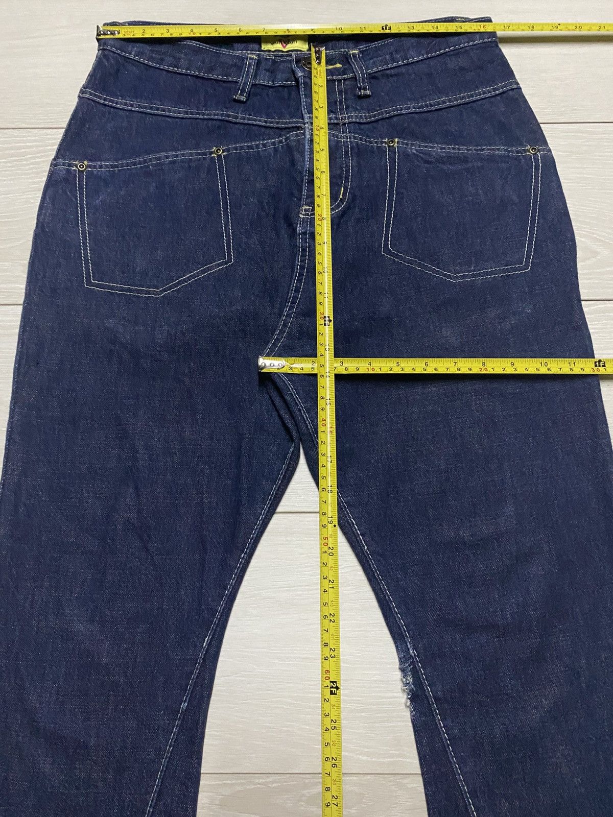 Issey Miyake Vintage Mili-mili Bush Pant Skinny Denim Size US 33 - 9 Thumbnail