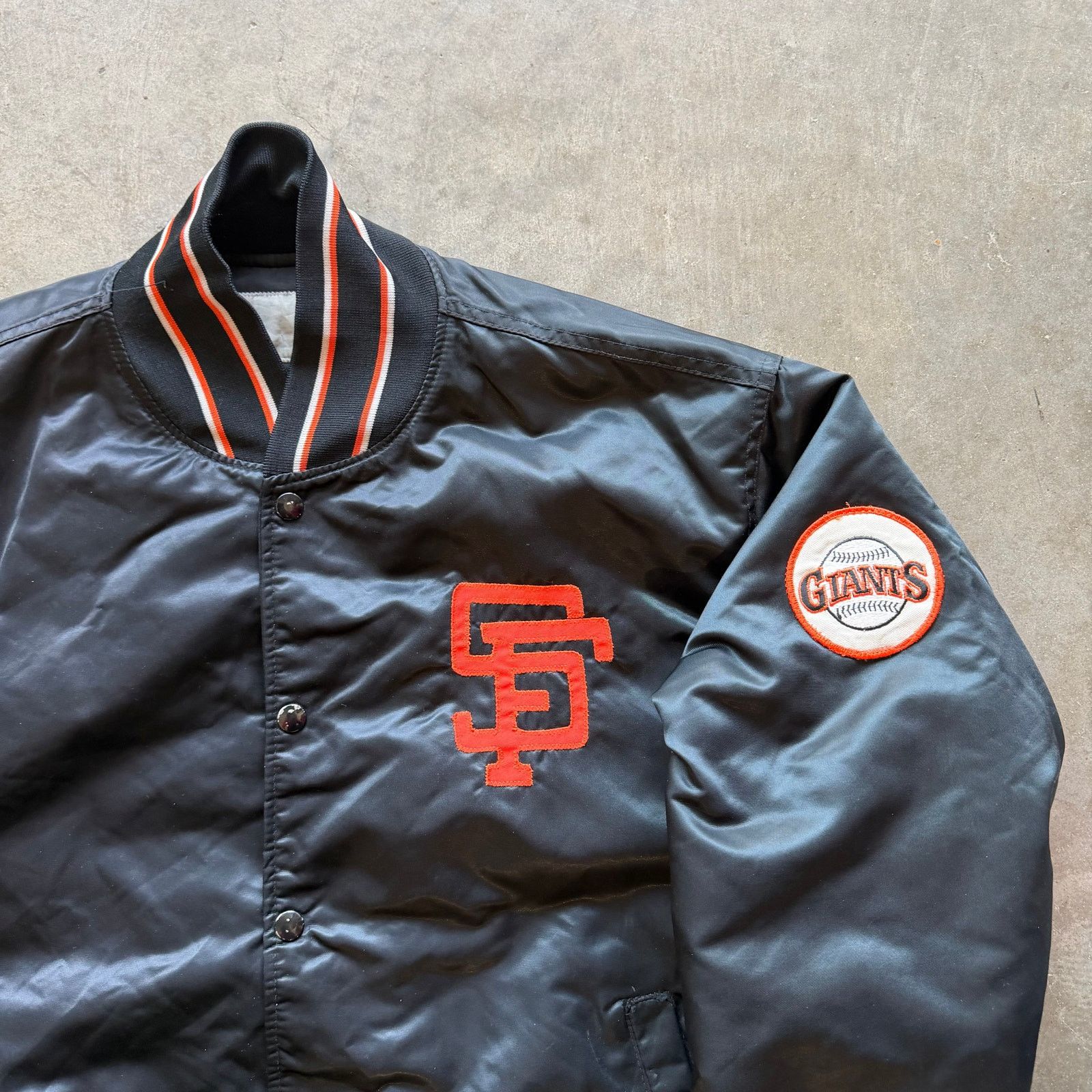 MLB Vintage 1980s San Francisco Giants Satin Bomber Jacket XL Size US XL / EU 56 / 4 - 2 Thumbnail