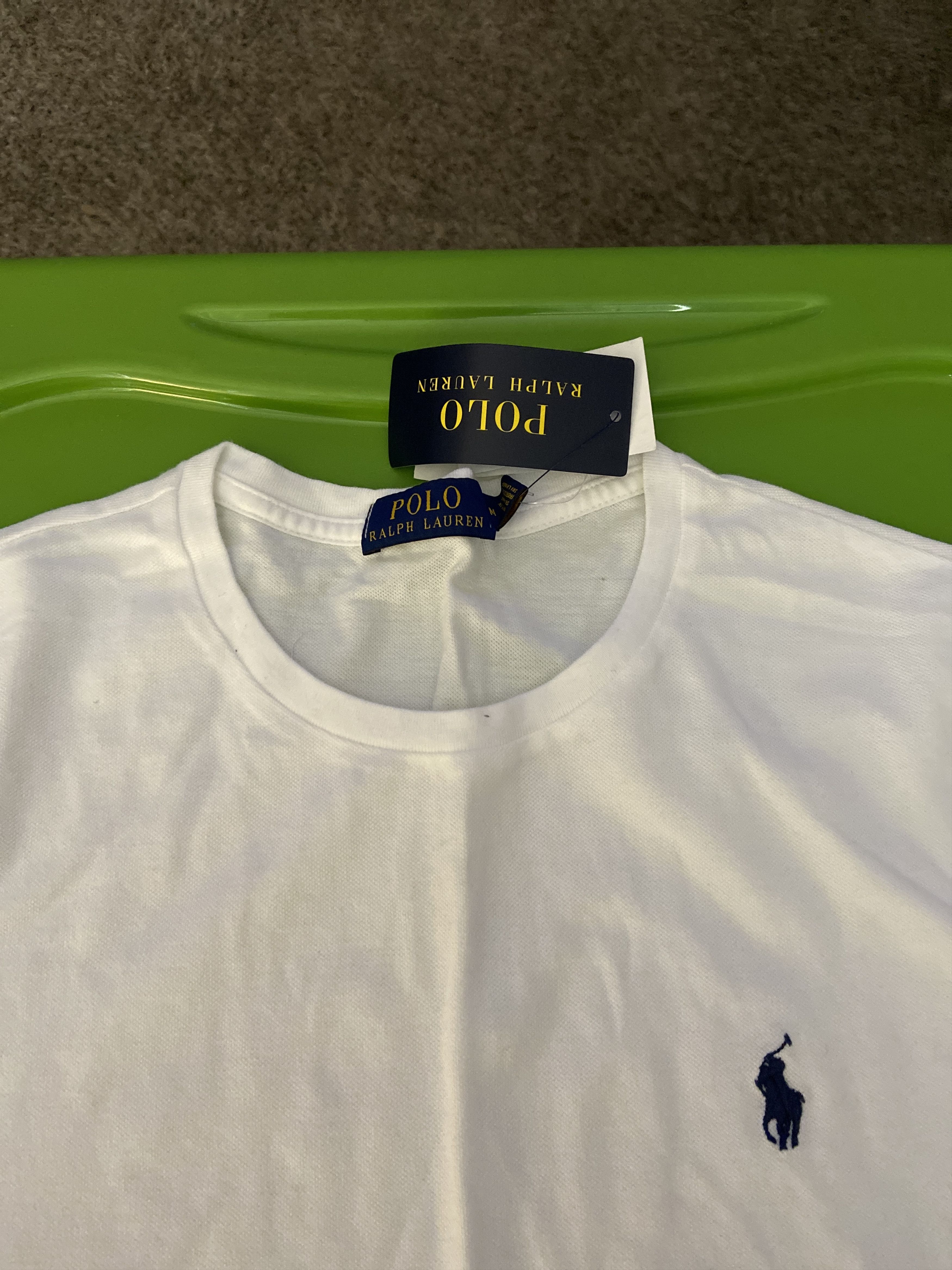Polo Ralph Lauren Polo Ralph Lauren short sleeve white w blue horse Size US M / EU 48-50 / 2 - 1 Thumbnail
