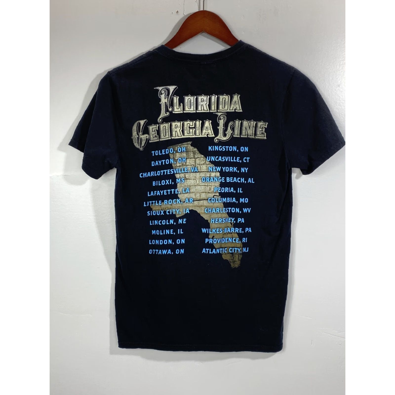 Gildan Florida Georgia Line Anything Goes T-shirt Size Small 2-sided Tour Shirt #447 Size US S / EU 44-46 / 1 - 3 Thumbnail