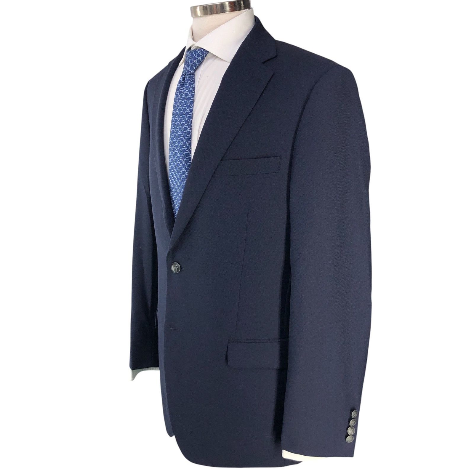 Hart Schaffner Marx Hart Schaffner Marx HSM Size 42L Blazer Navy Metal Buttons Size 42L - 6 Thumbnail