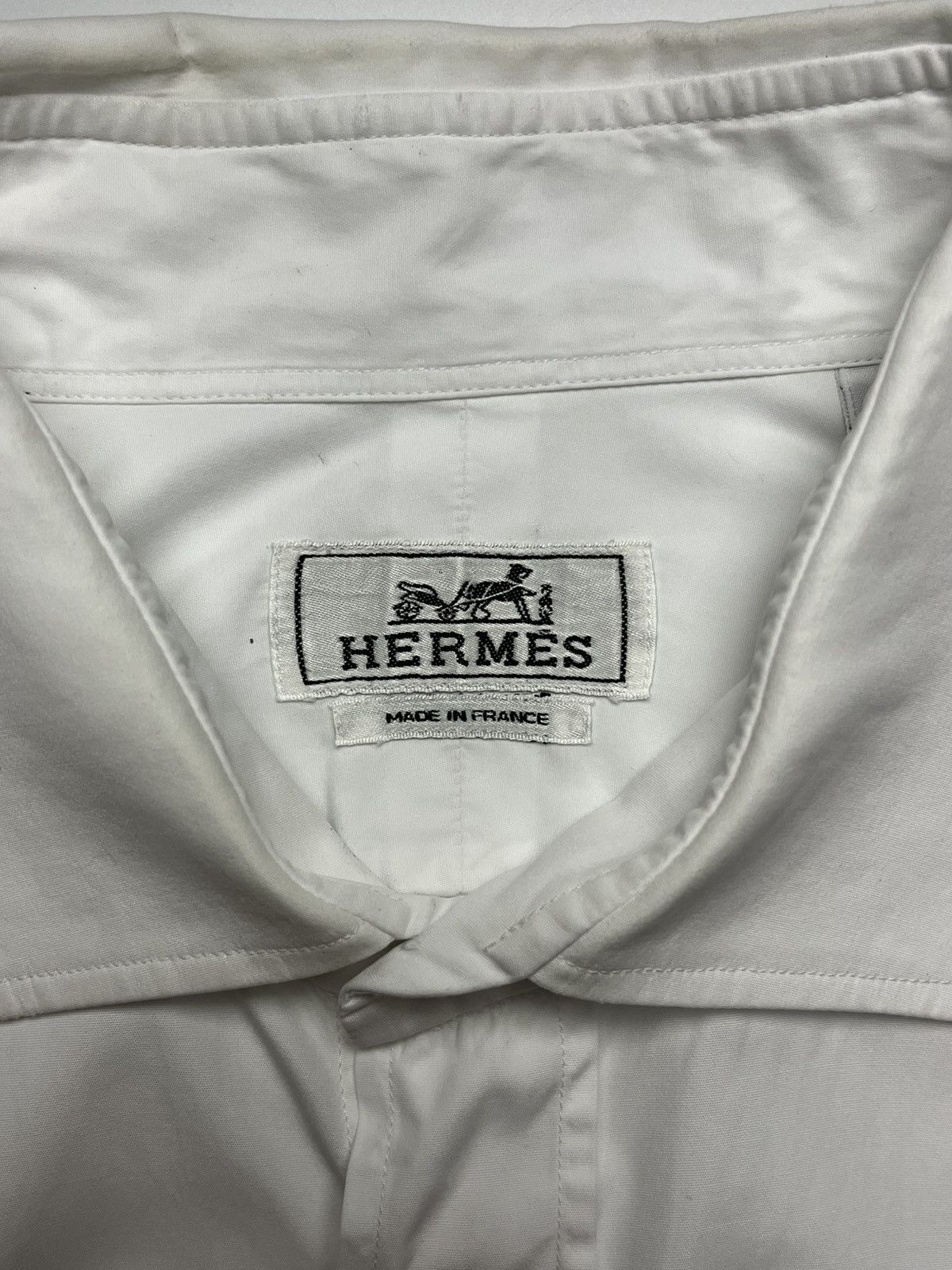 Hermes Hermès White Button Down Shirt Size US XL / EU 56 / 4 - 3 Thumbnail