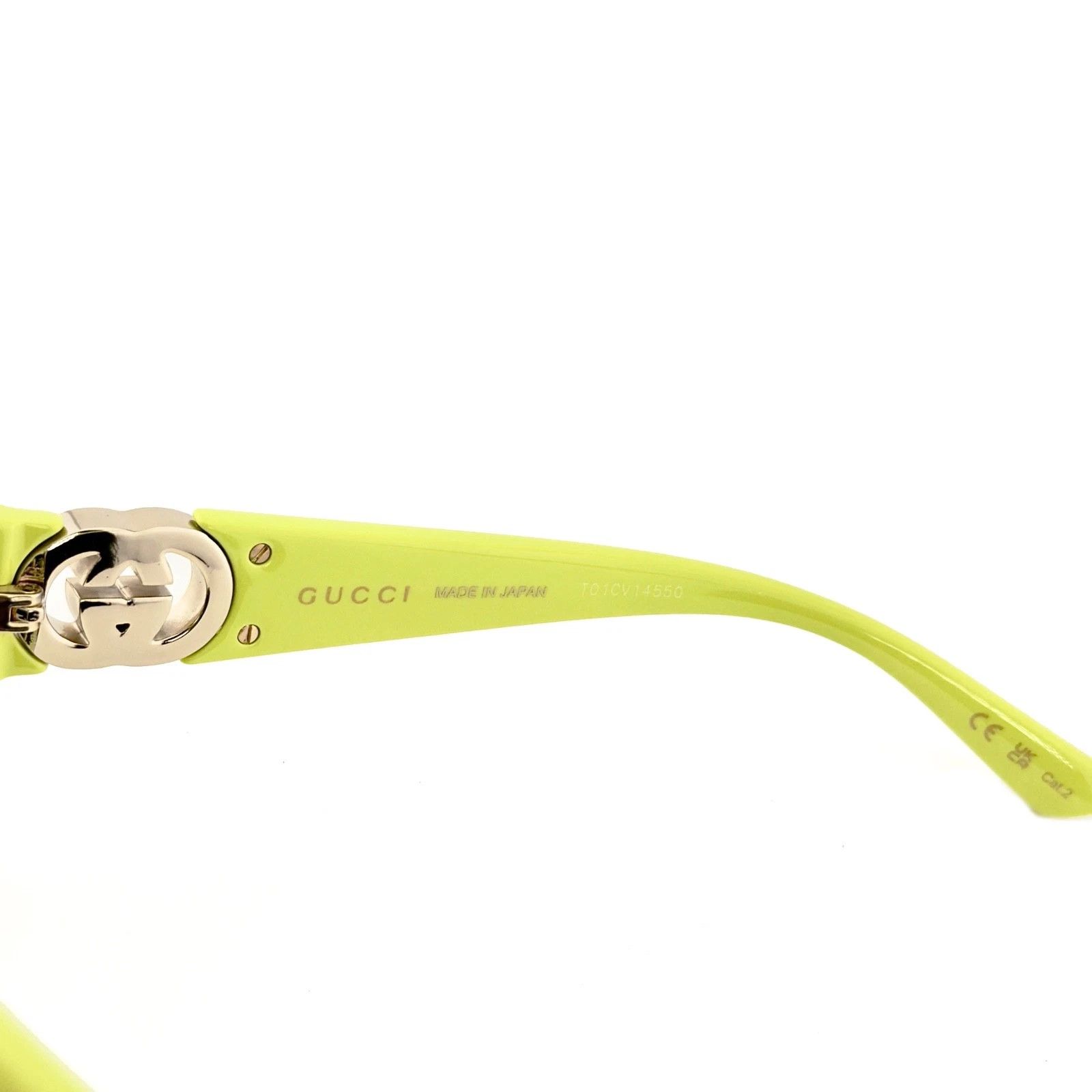 Gucci GUCCI GG2015S Lime Green 2015 Logo Oversized Sunglasses 004 Size ONE SIZE - 7 Thumbnail