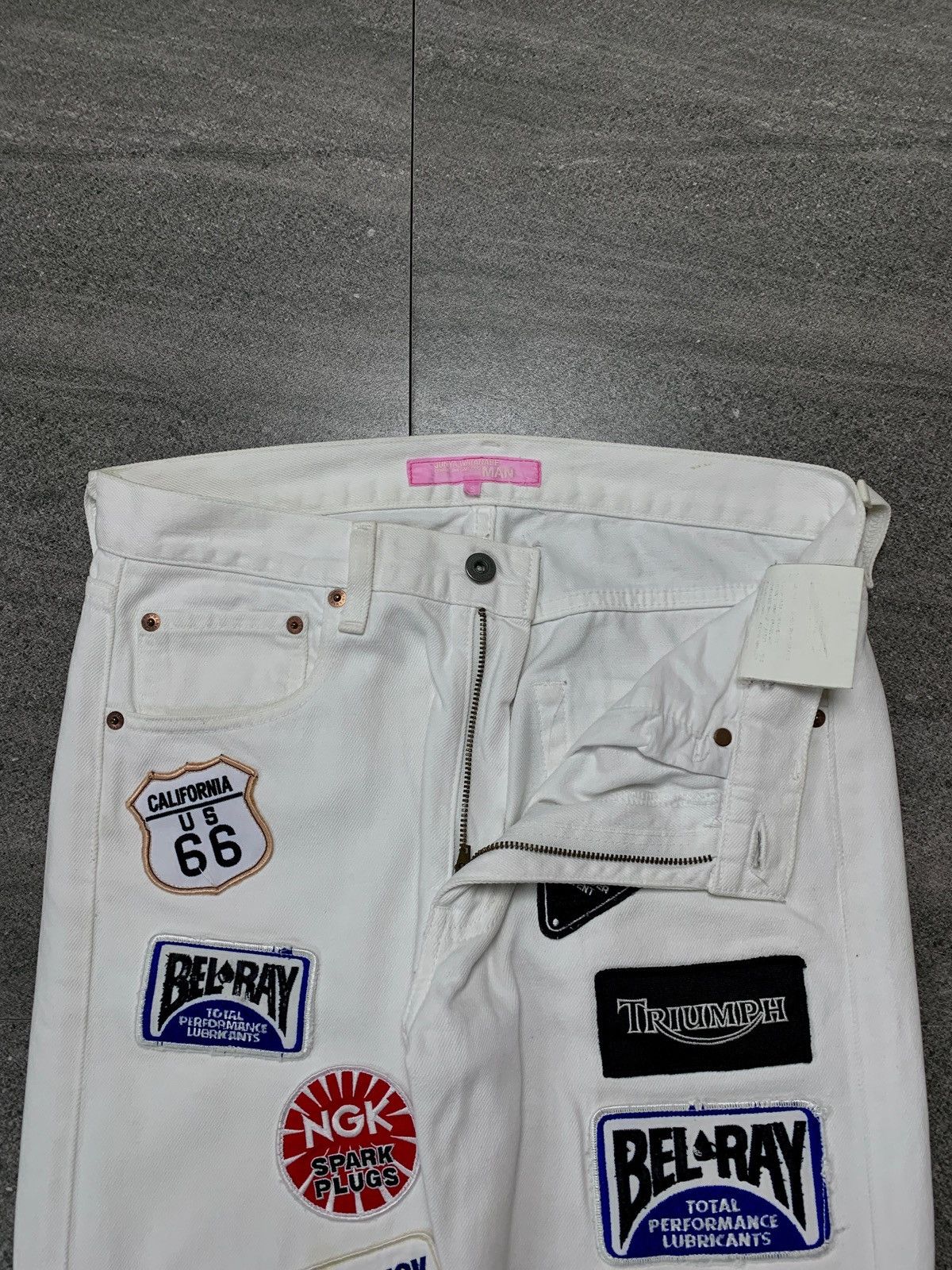 Junya Watanabe FREE TAX! 2002 Biker Patched Denim Jeans - 32” Size US 32 / EU 48 - 8 Thumbnail