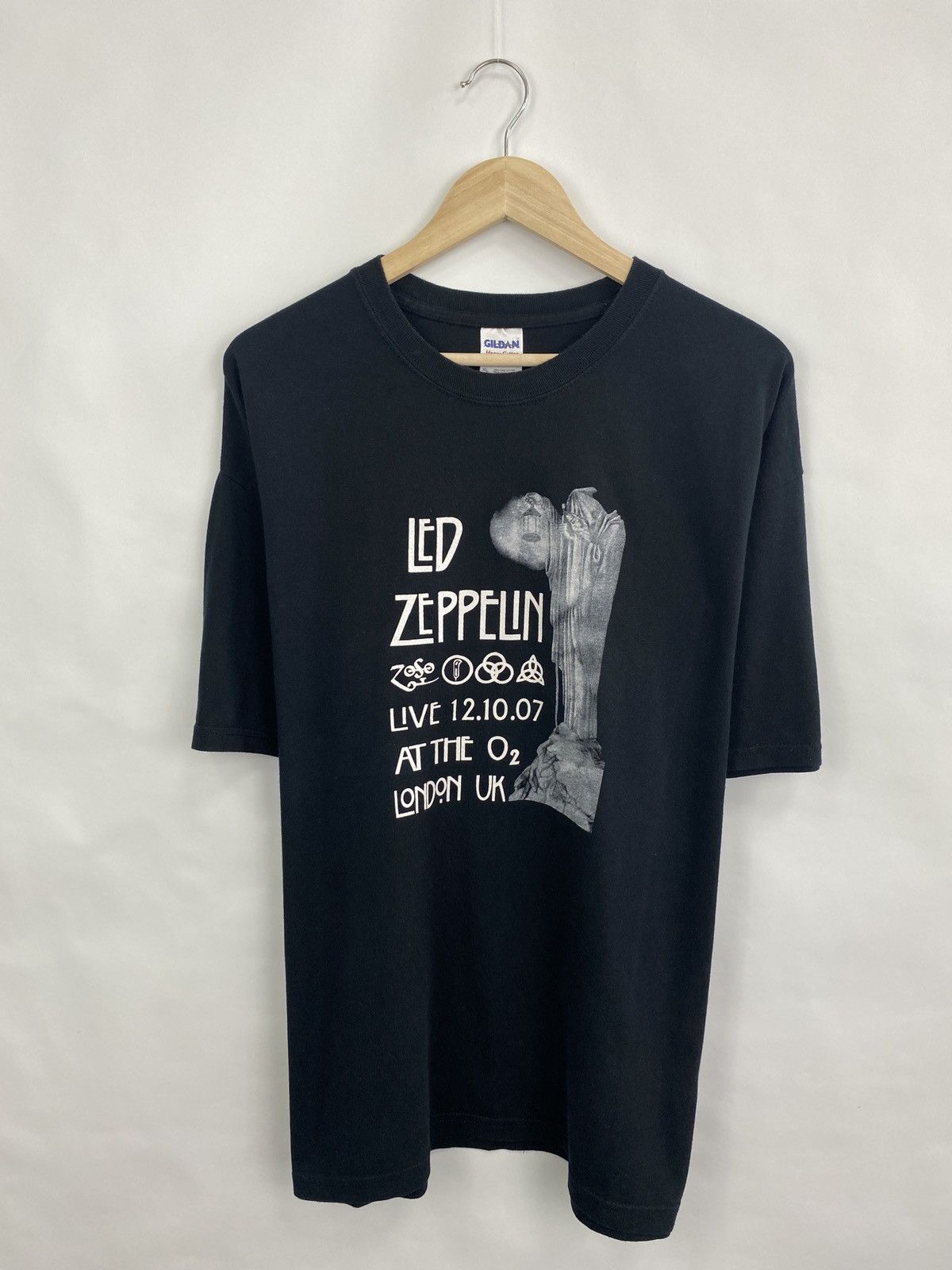 Led Zeppelin 🇬🇧 Vintage Led Zeppelin 1968 Concert T-Shirt Reprint 2007 Size US XL / EU 56 / 4 - 3 Thumbnail